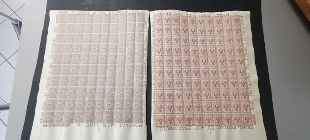 Italy Kingdom 1901/1901 - Full sheets 1/2 cent floral...