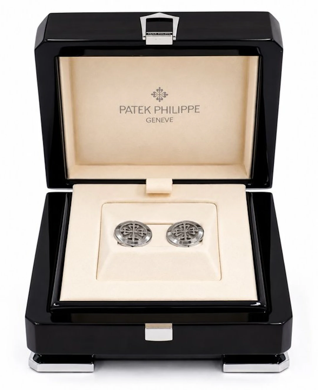 Handmade - Cufflinks - 18 kt. White gold - Patek Philippe Calatrava