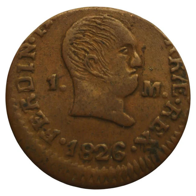 Spain. Fernando VII. Maravedi 1826 Pamplona