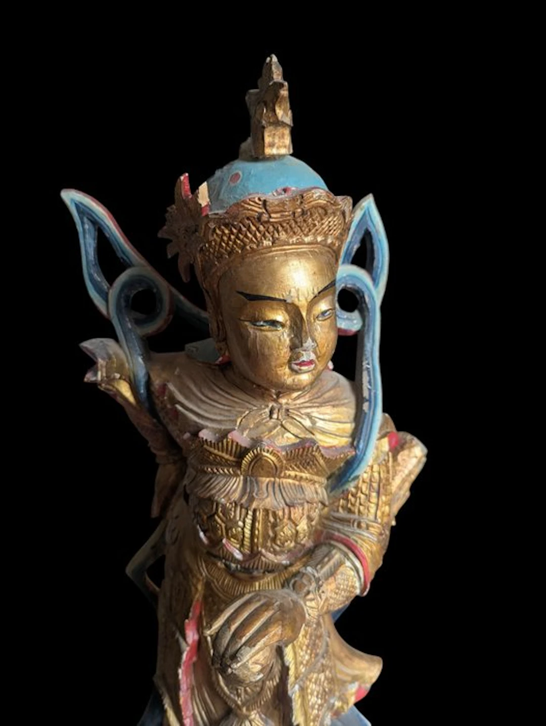 Antigua talla China "Weituo". S.XIX - Wood - China - Qing Dynasty (1644-1911)
