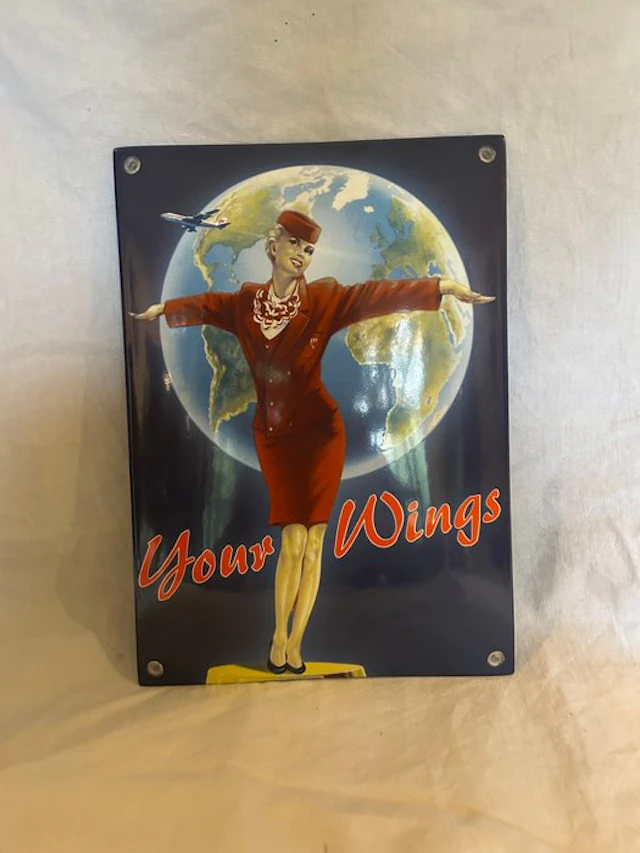 Enamel board - your wings - Enamel sign - Enamel