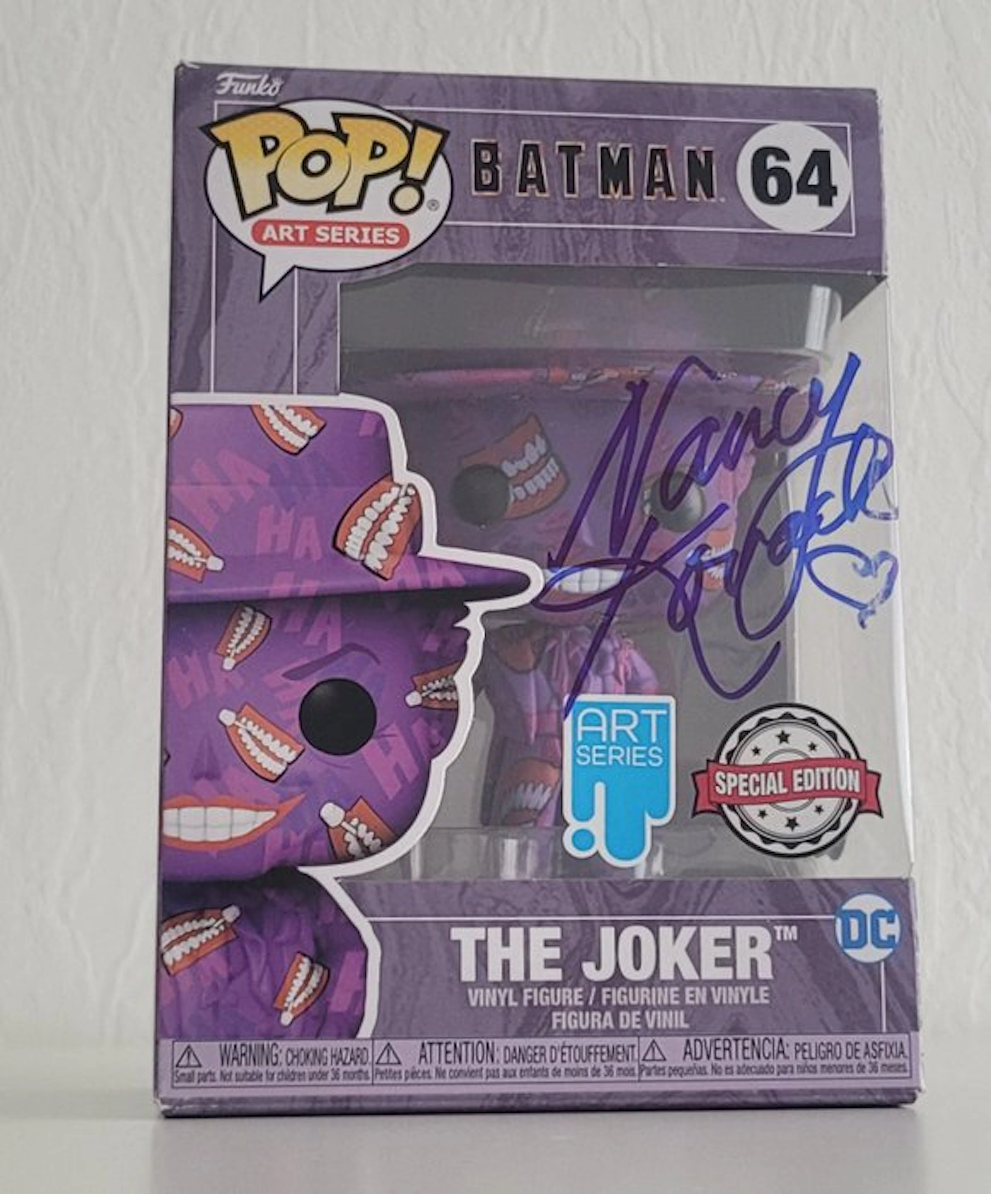Funko - Funko Pop - Batman - The Joker #64 - Signed by Nancy Kovack (Queenie)