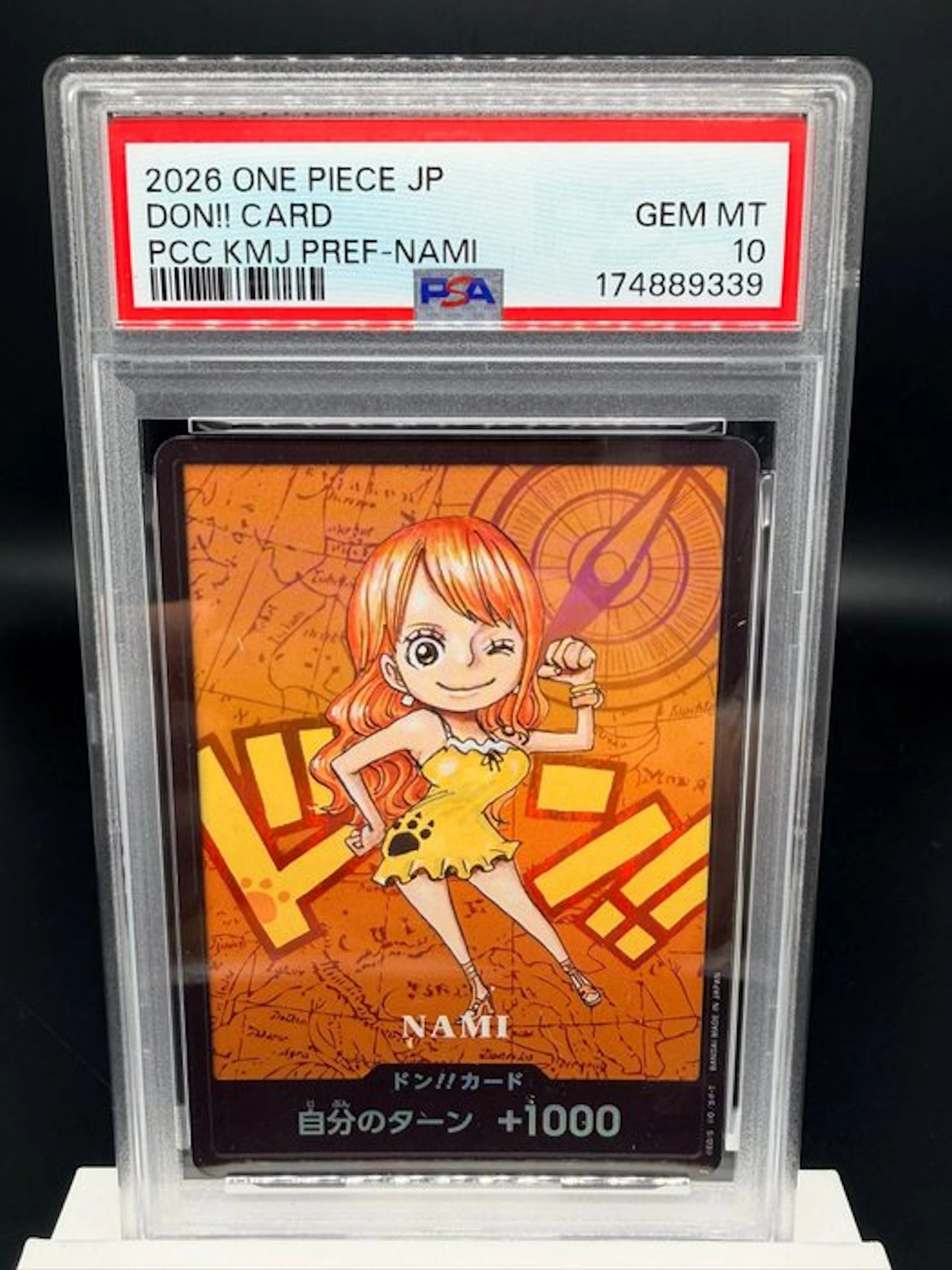 One Piece - 1 Graded card - DON Card Nami - PSA 10...