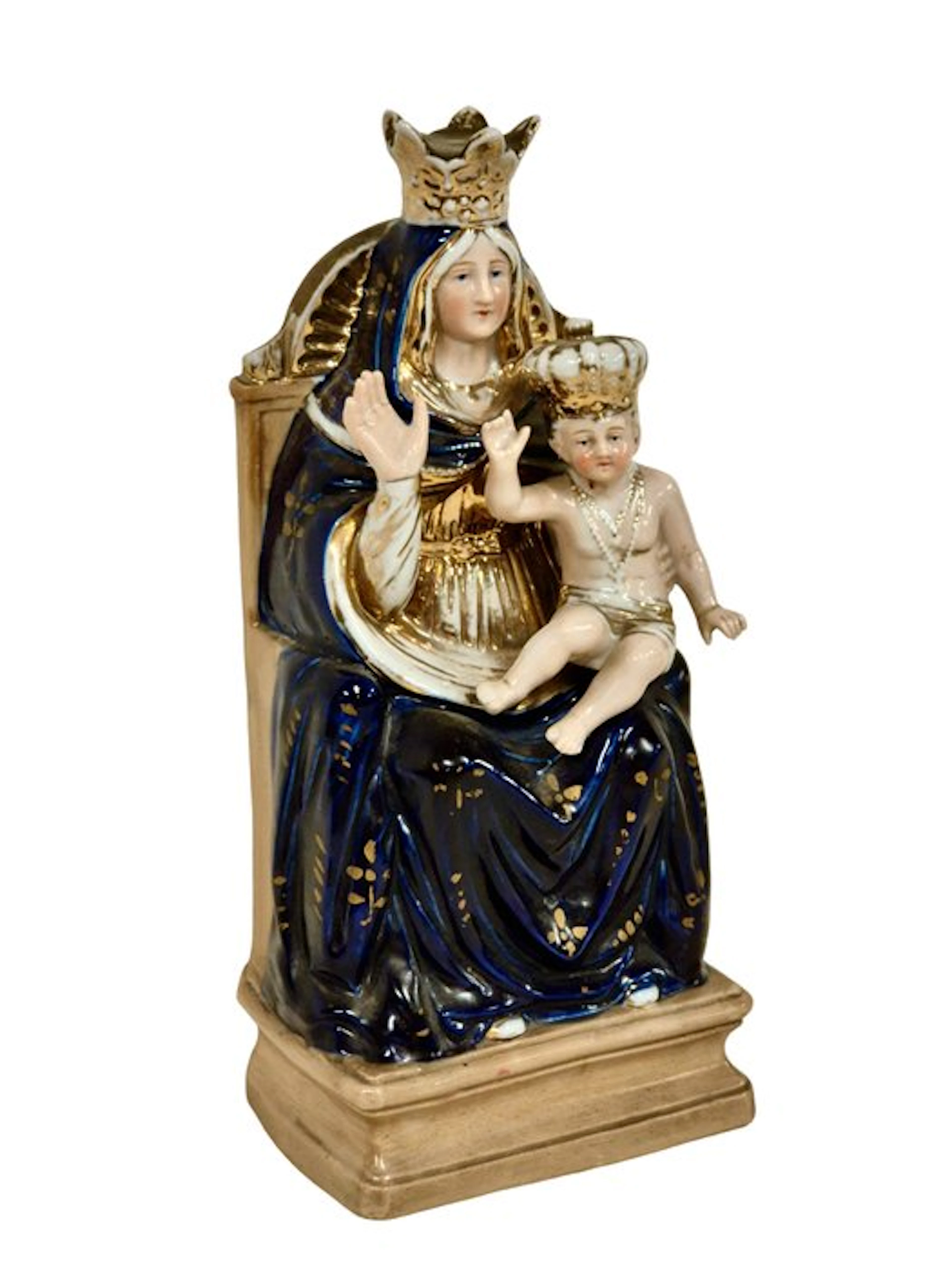 Statue - Our Lady of Help - 25 cm - Porcelain - 1950-1960