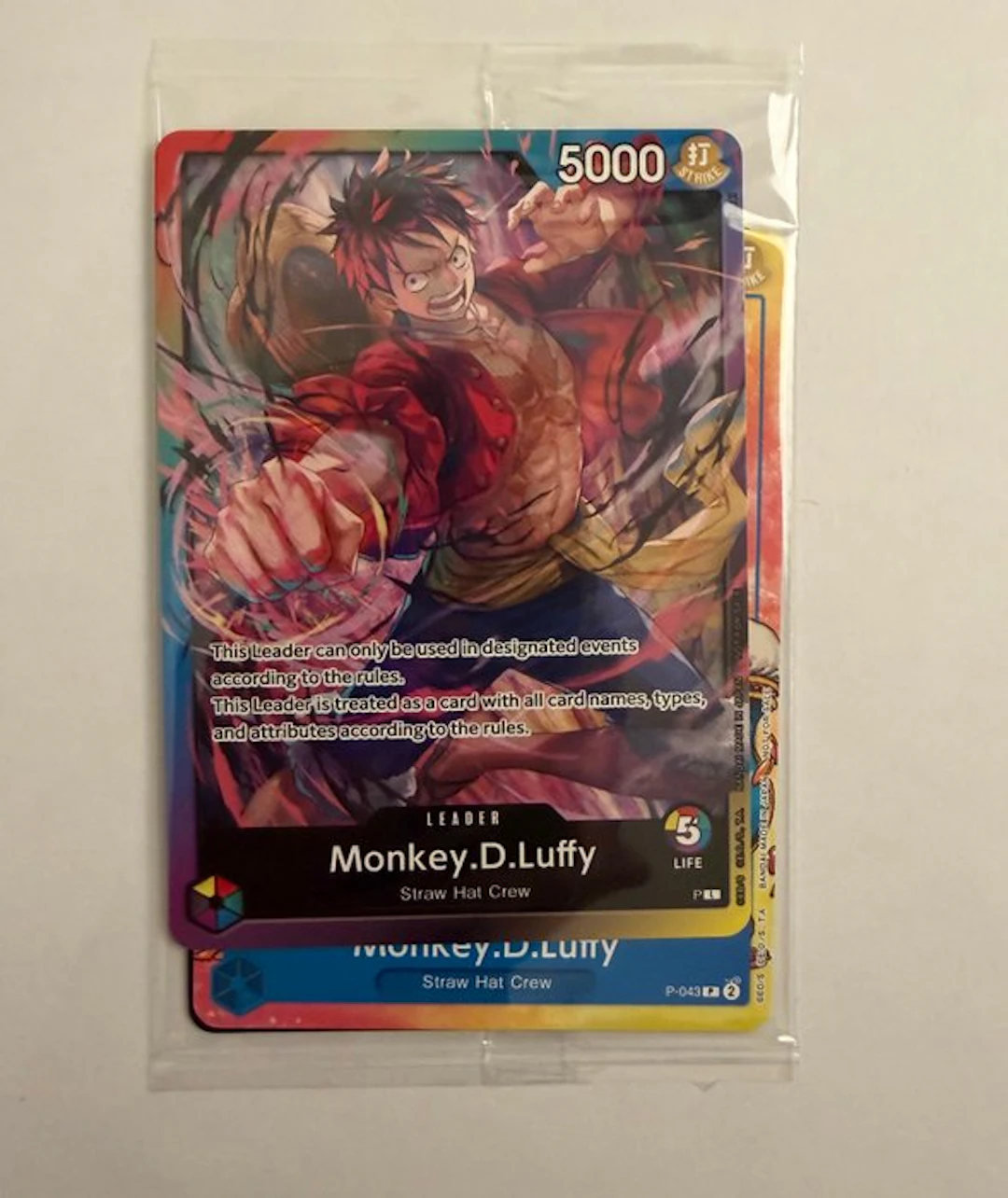 Bandai Sealed card - One Piece - Monkey D