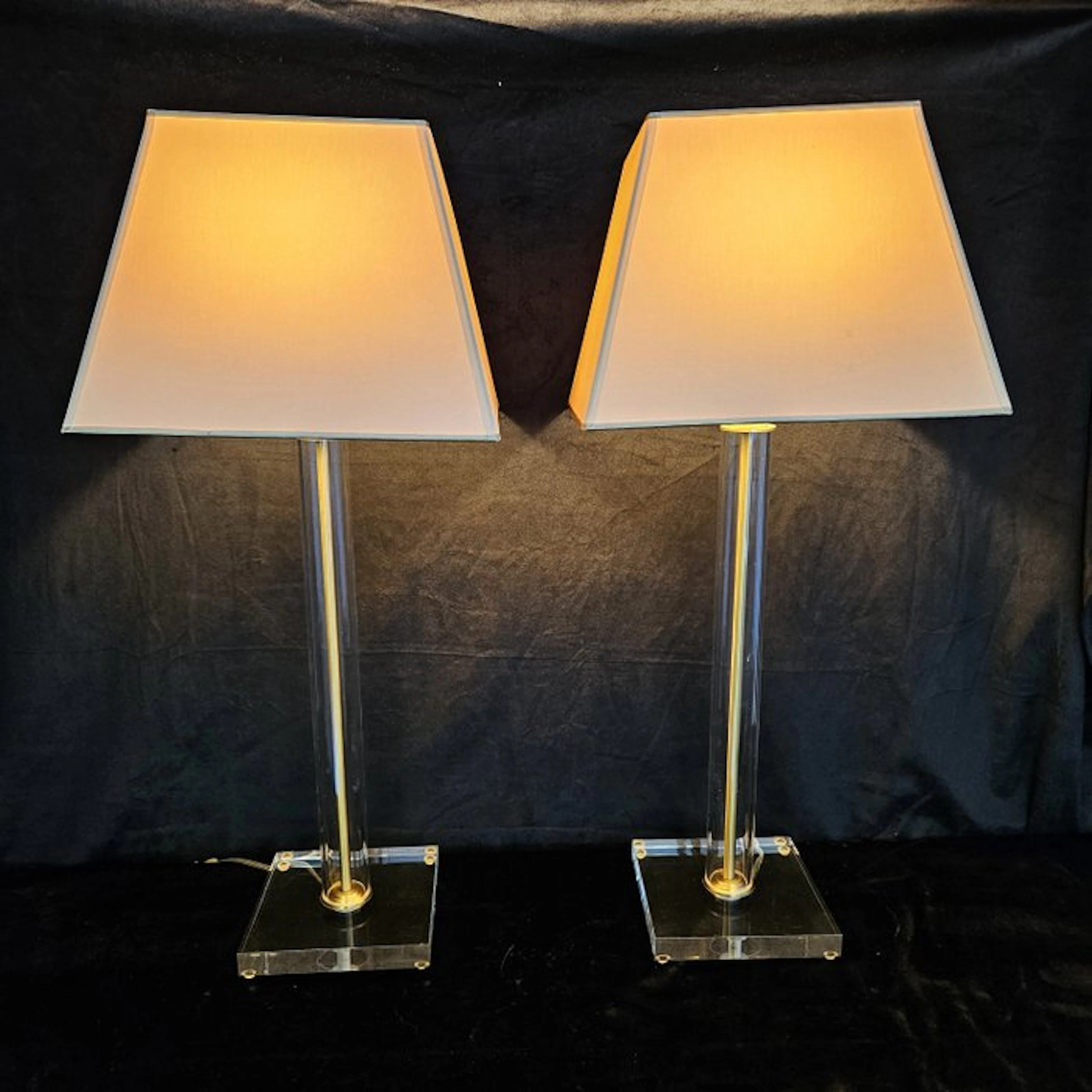 Table lamp (2) - Plexiglas, Copper