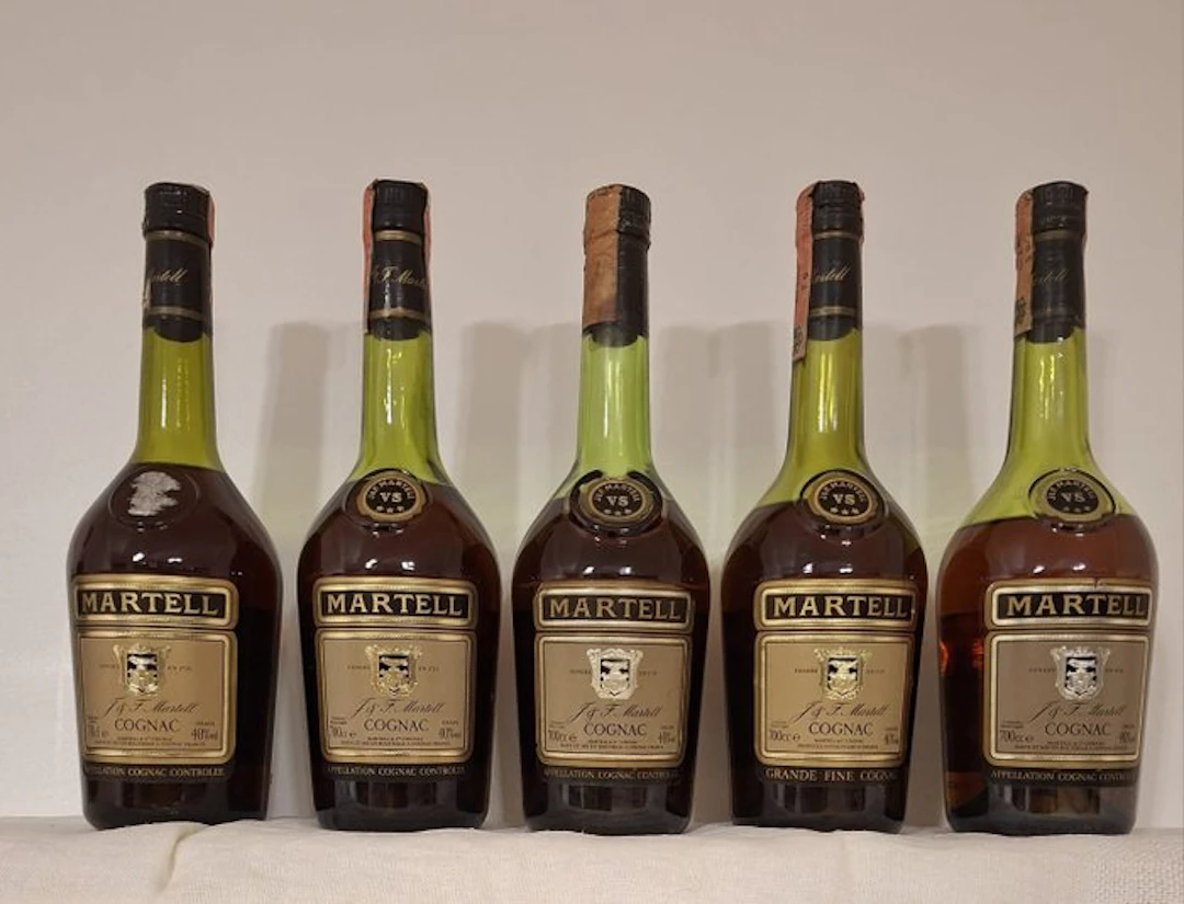 Martell - VS 3 Star - b. 1980s - 70cl - 5 bottles