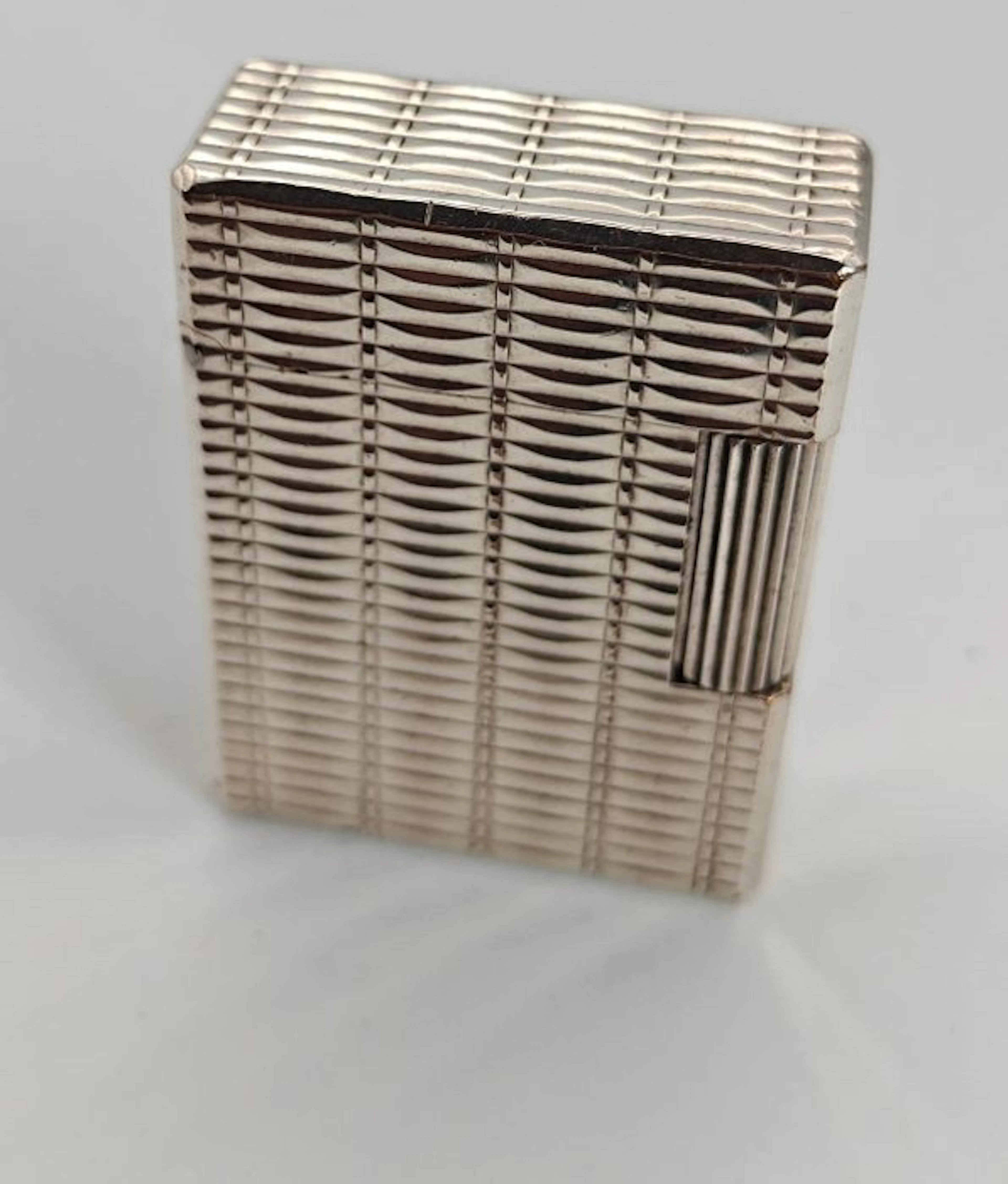 S.T. Dupont - Ligne 1 BS Small - Horizontal Lines - Lighter - Silver Plated
