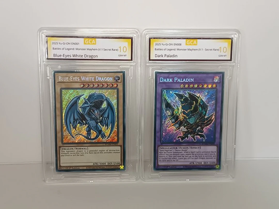 Konami - 2 Card - Yu-Gi-Oh! - Blue-Eyes White Dragon & Dark Paladin (Yugioh)