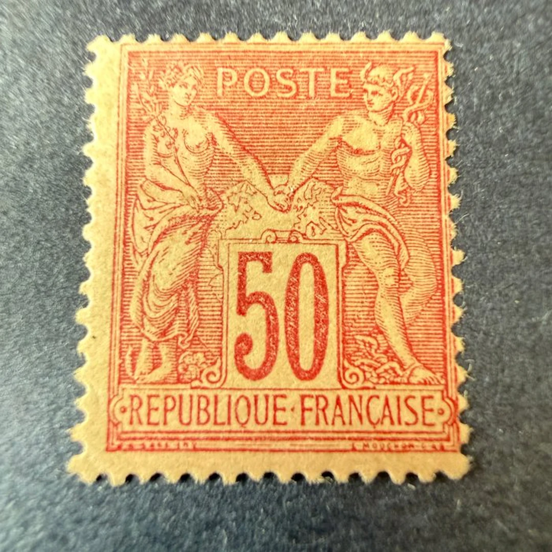 France - Yvert 98 'Sage 50c rose' type II mint * with hinge. Very good.