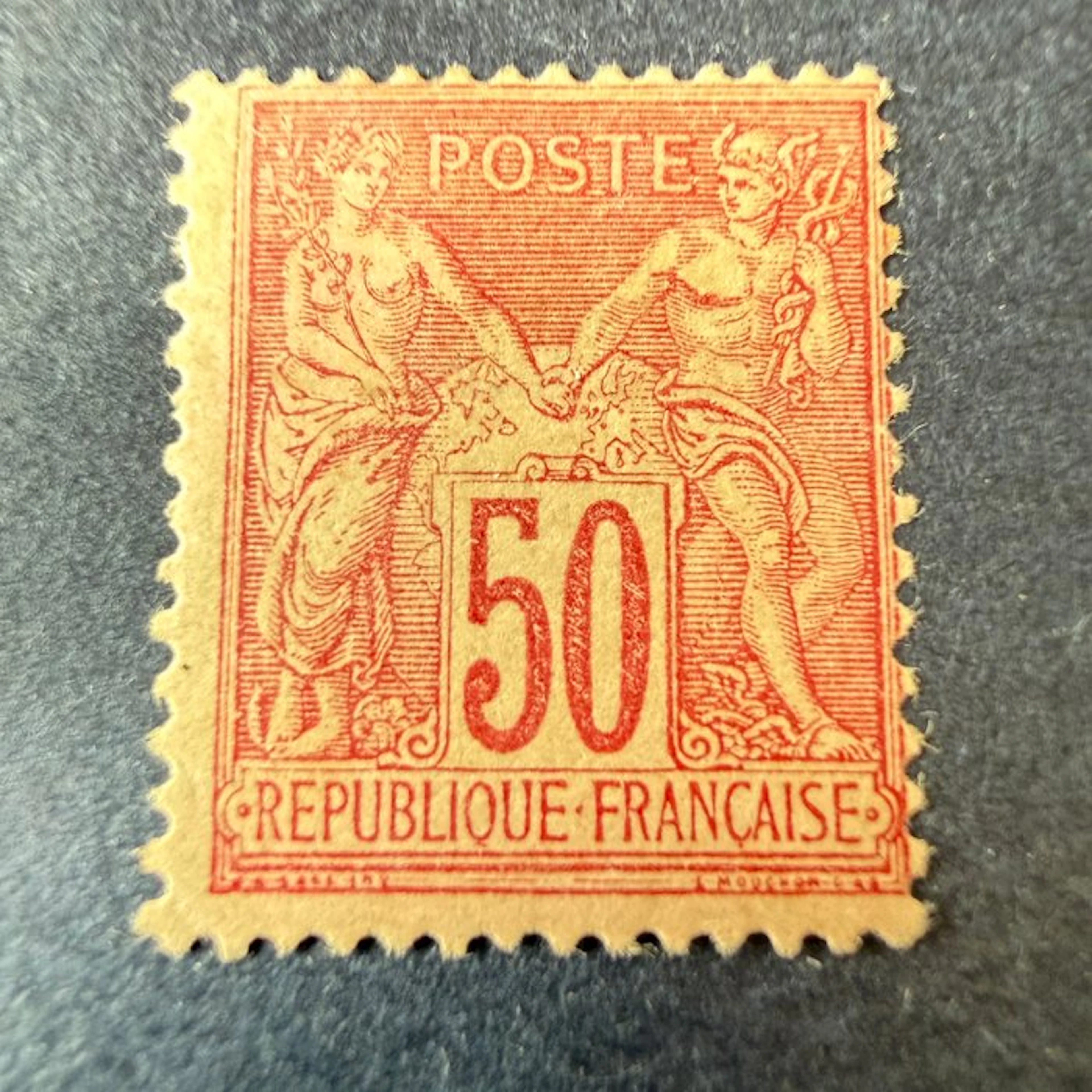 France - Yvert 98 'Sage 50c rose' type II mint * with hinge. Very good.