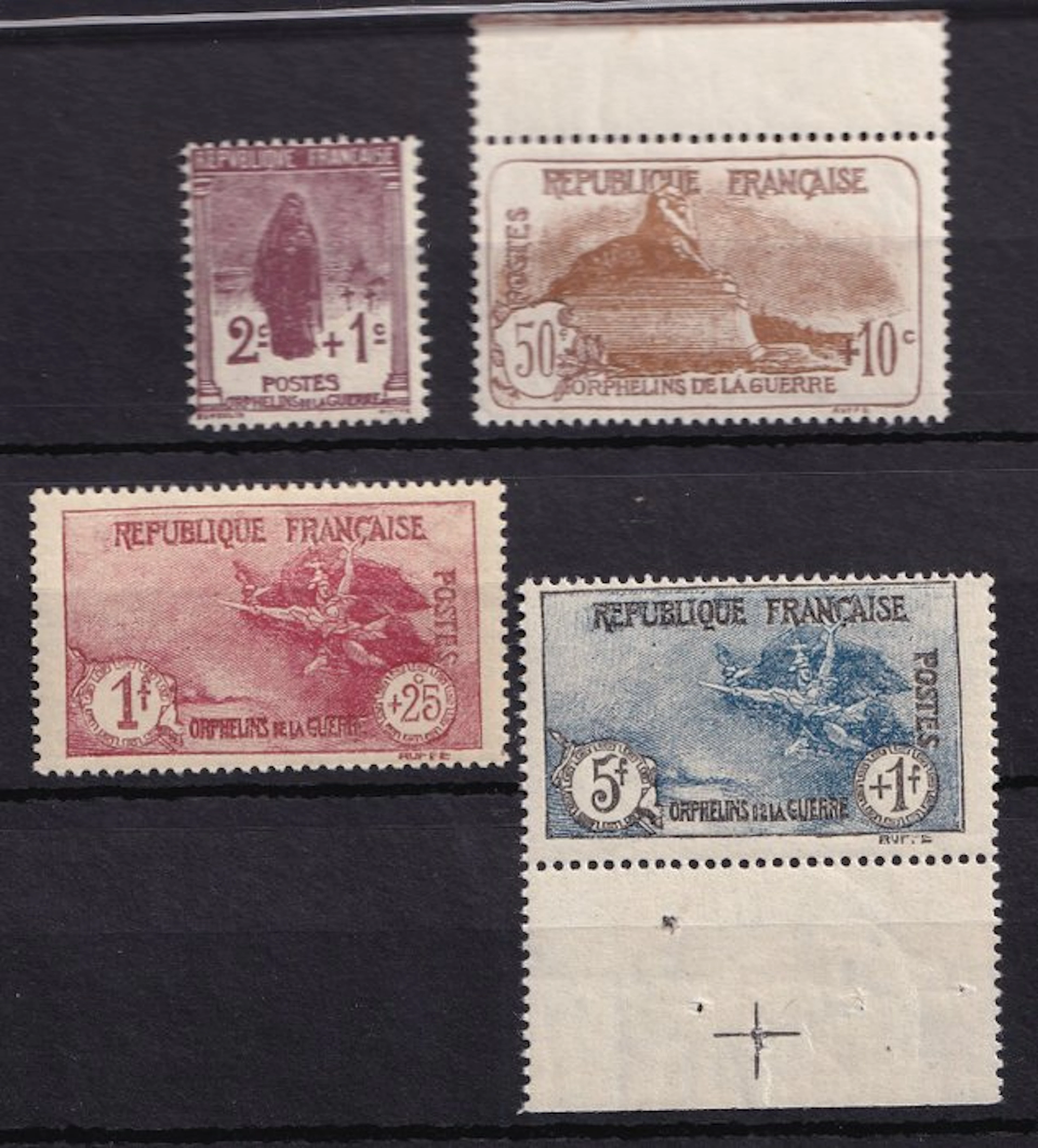 France 1926/1927 - Hingeless, complete series - Yvert n°229/232