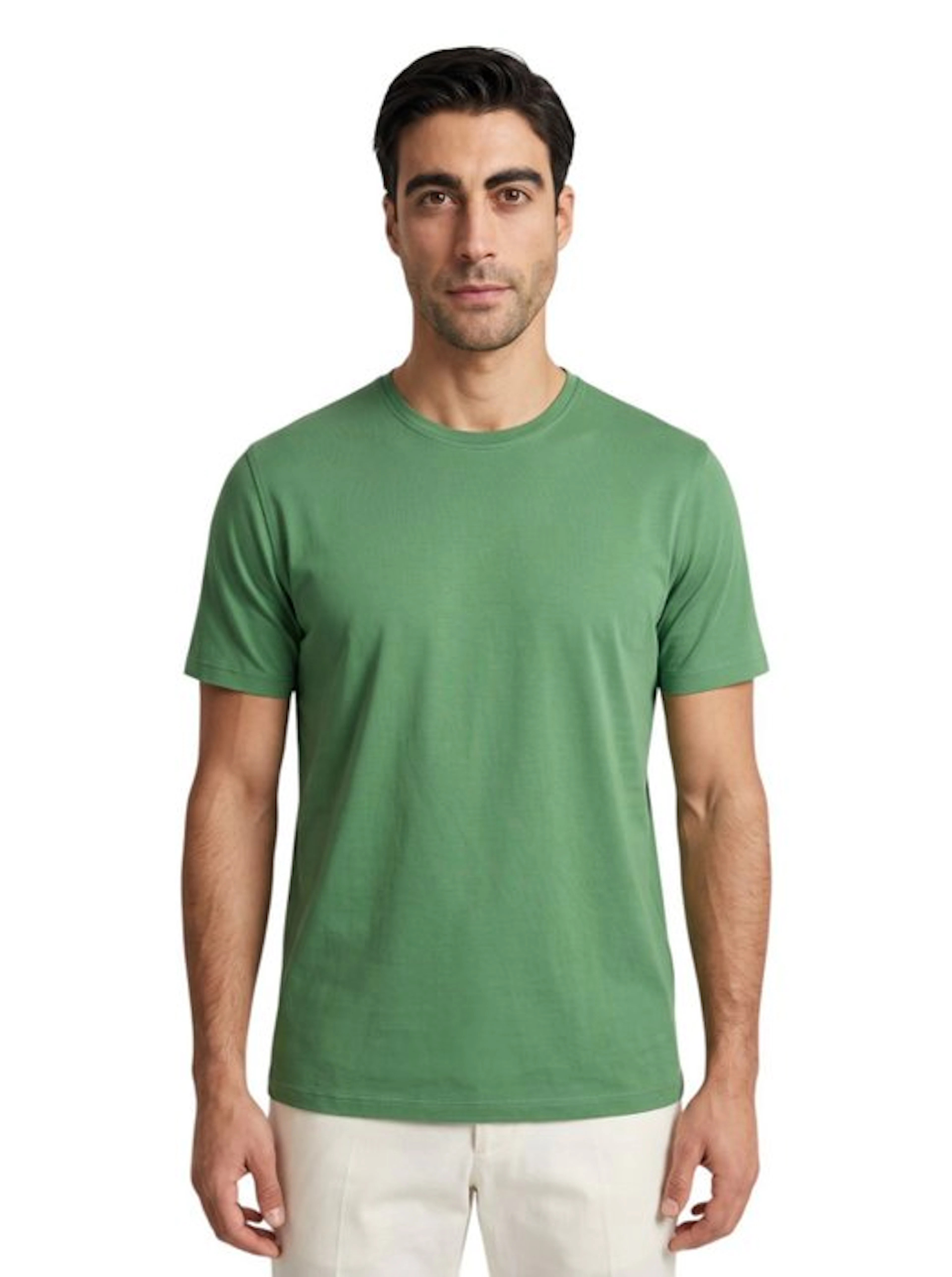 ISAIA NAPOLI - Size 2XL - Green T-Shirt Jersey Cotton...
