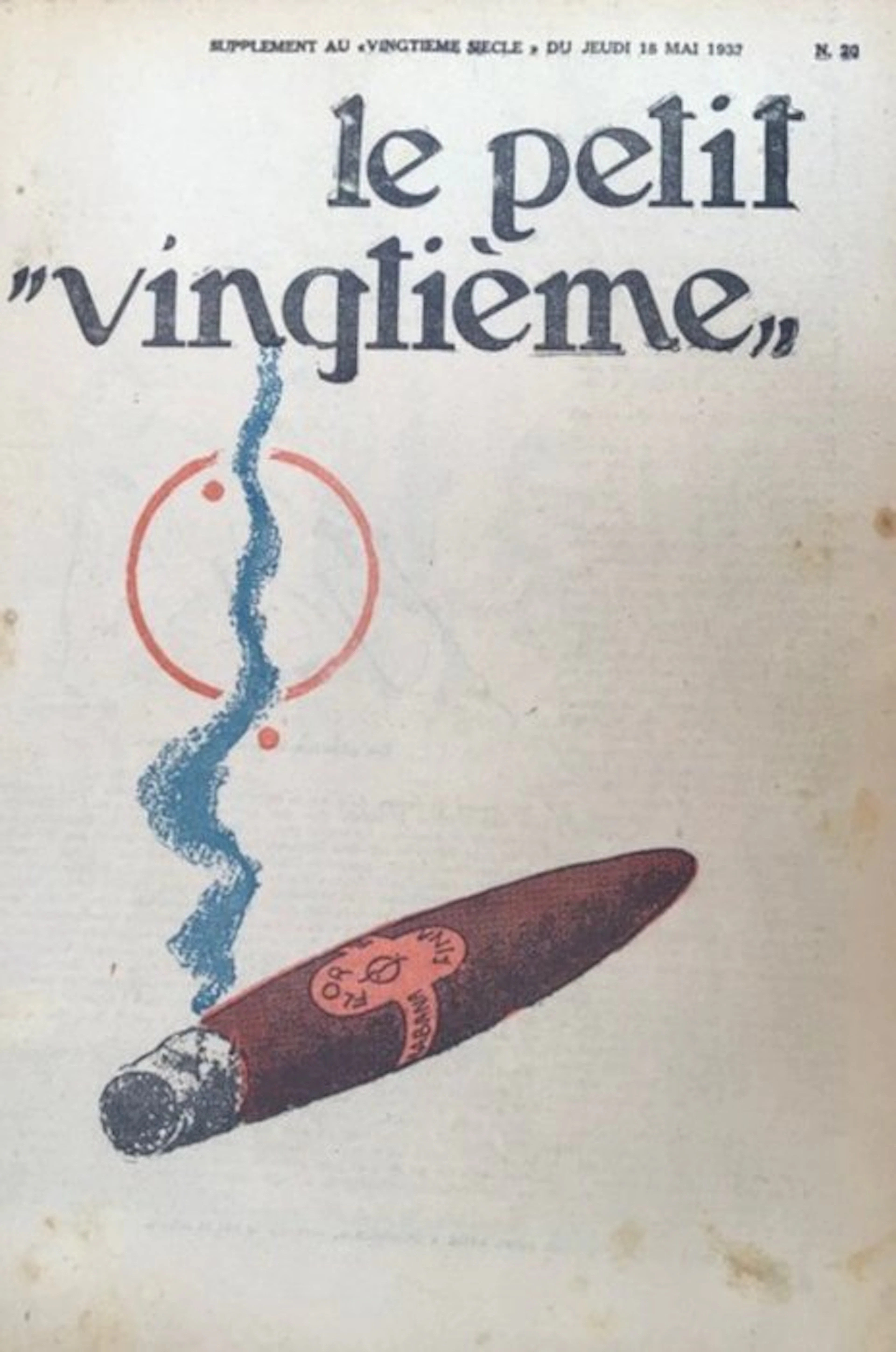 Le petit vingtième - Tintin - Hergé - Les Cigares du Pharaon - 1933