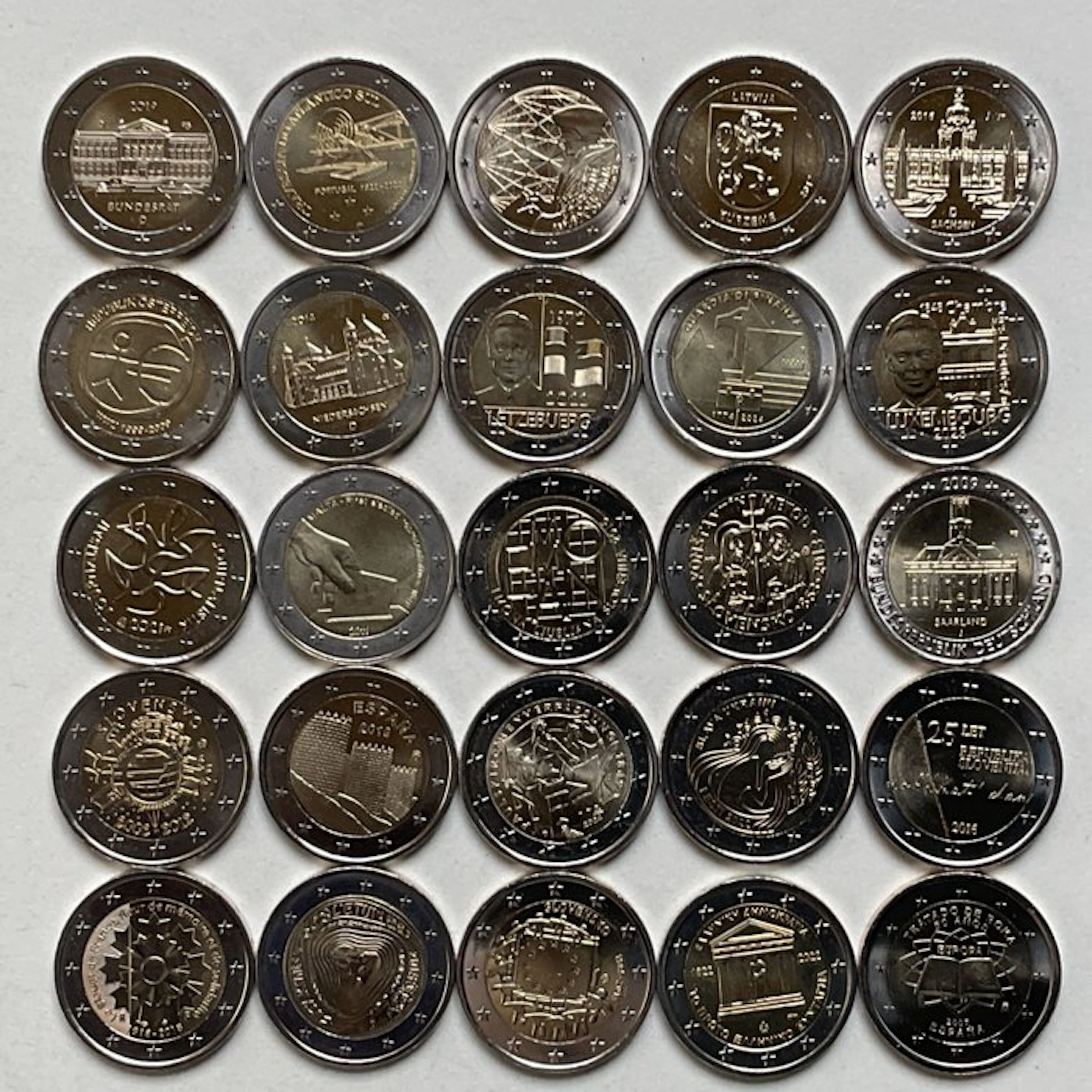 Europe. 2 Euro Various Years (25 munten) (No reserve price)