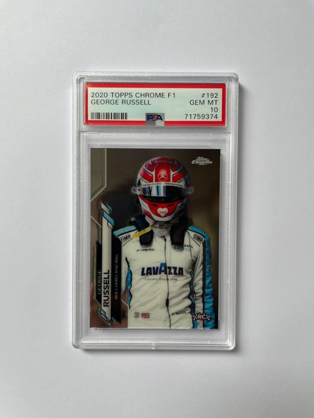 2020 Topps Chrome F1 George Russell ROOKIE - PSA 10 - 1 Graded card