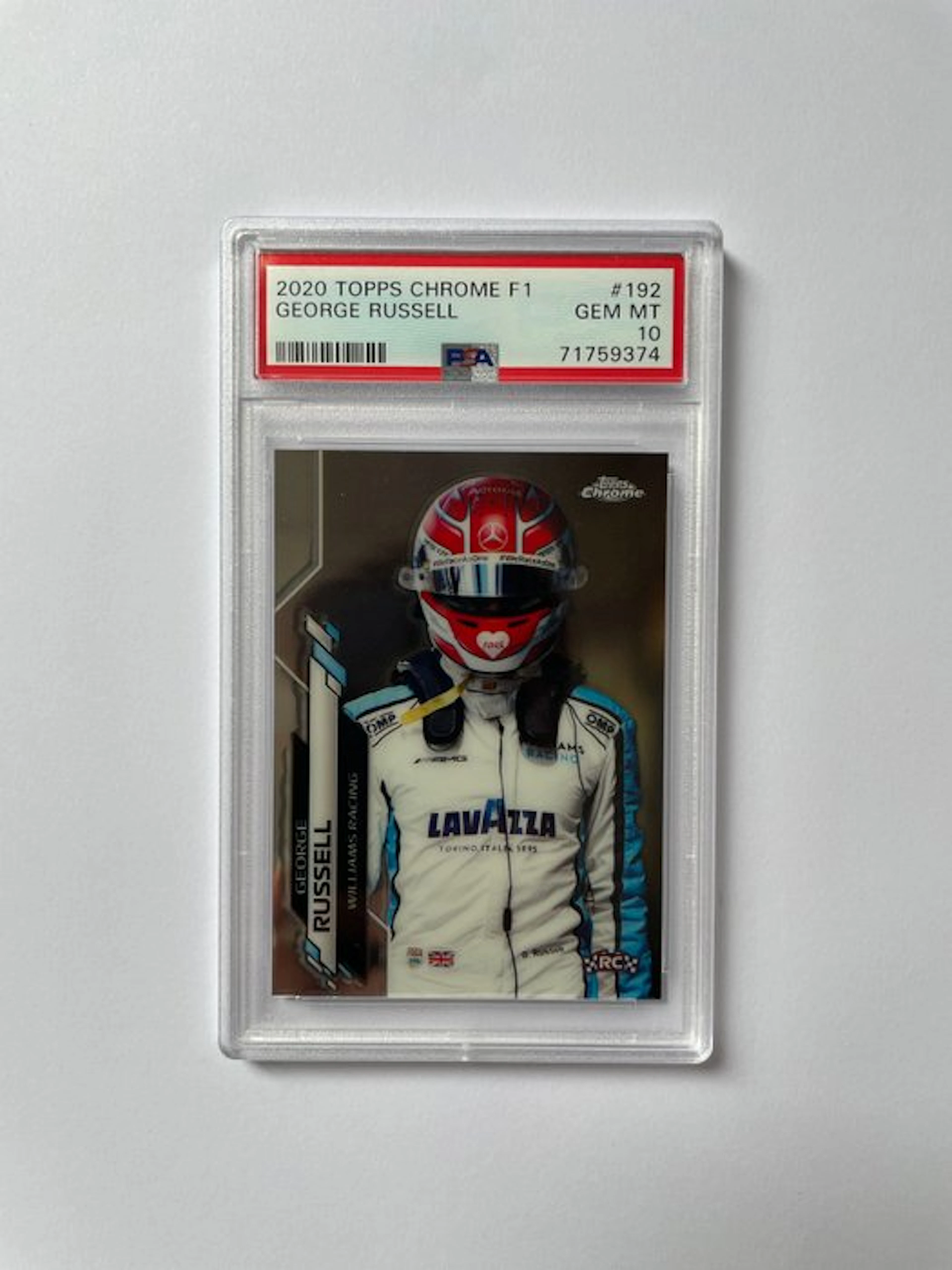 2020 Topps Chrome F1 George Russell ROOKIE - PSA 10 - 1 Graded card