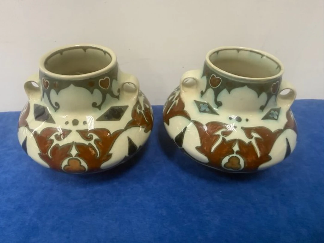 Haagsche Plateelfabriek Rozenburg - Piet Branken - Vase (2) - Ceramic