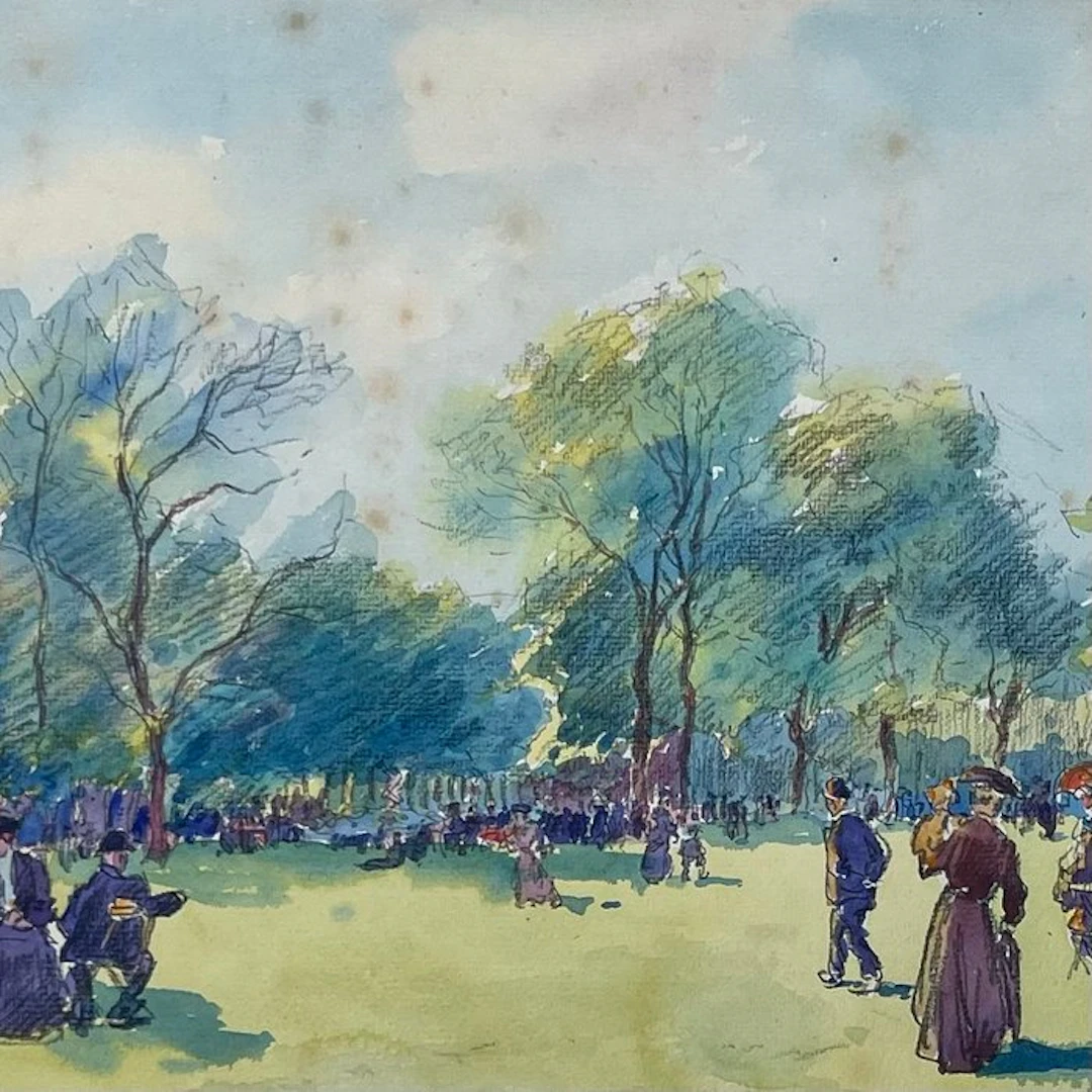 Raymond Renéfer (1879–1957) - Promenade dans un parc...