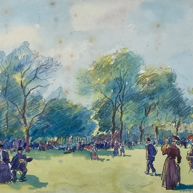 Raymond Renéfer (1879–1957) - Promenade dans un parc...