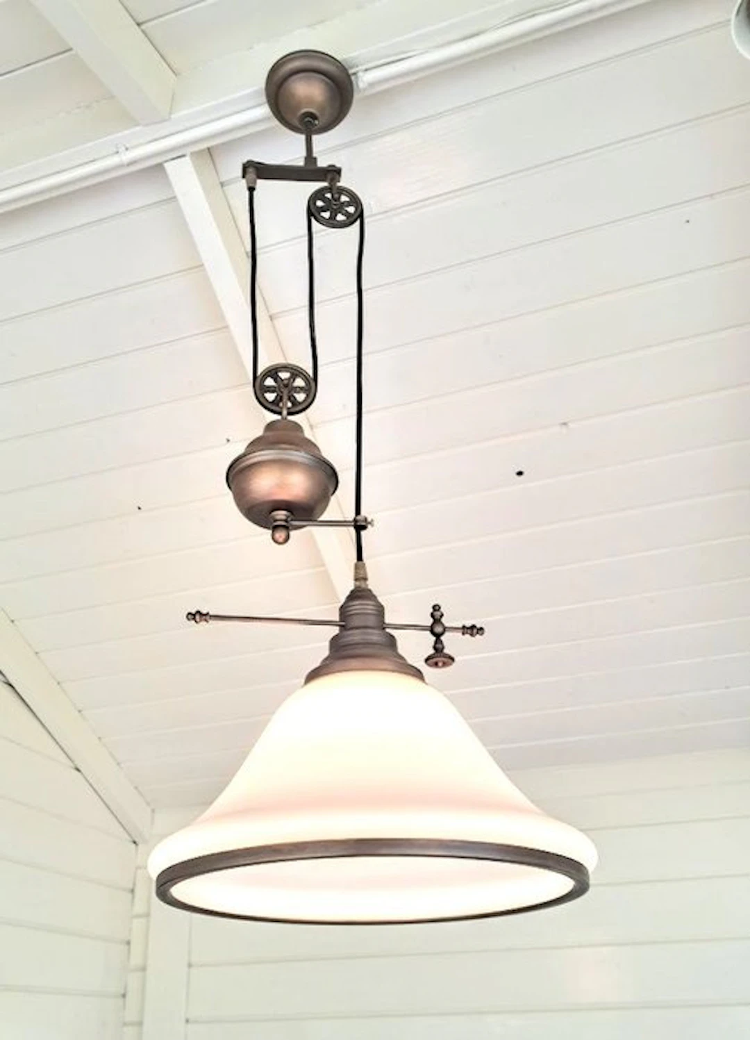 Pendellamp in hoogte verstelbaar - Ceiling lamp - Brass, bronze