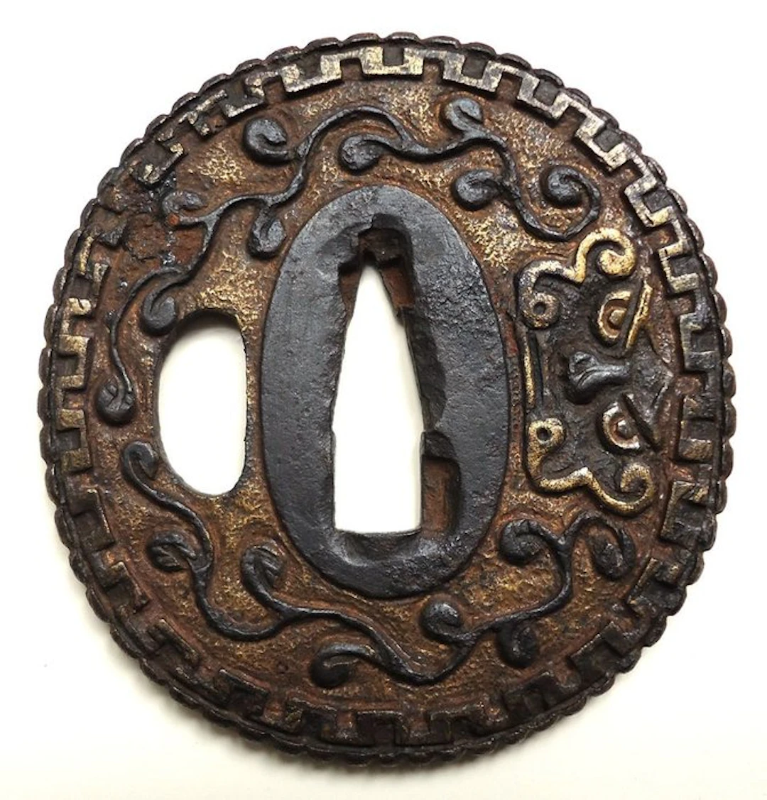 Iron tsuba, Nanban style - Japan - Edo Period (1600-1868)