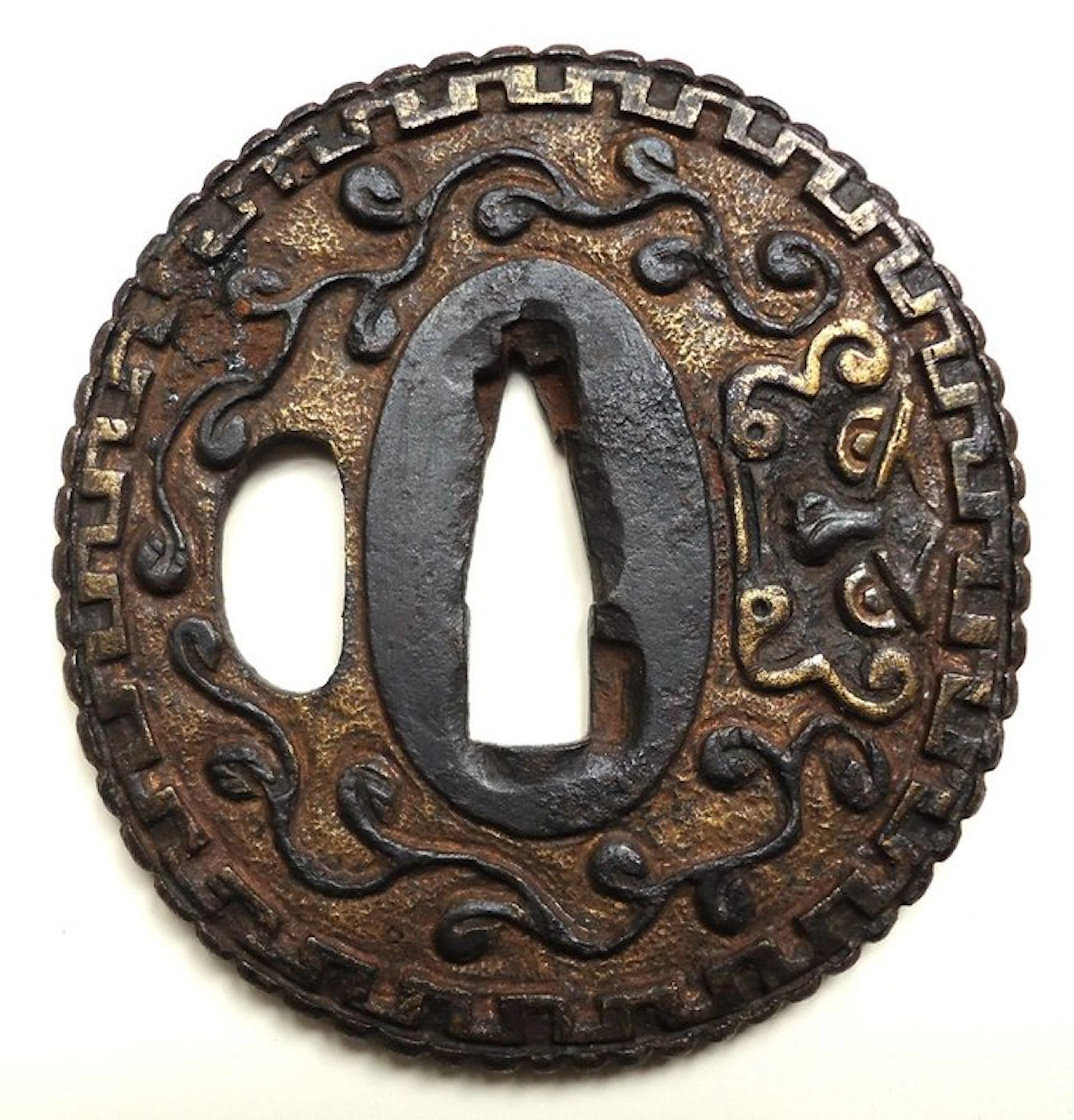 Iron tsuba, Nanban style - Japan - Edo Period (1600-1868)