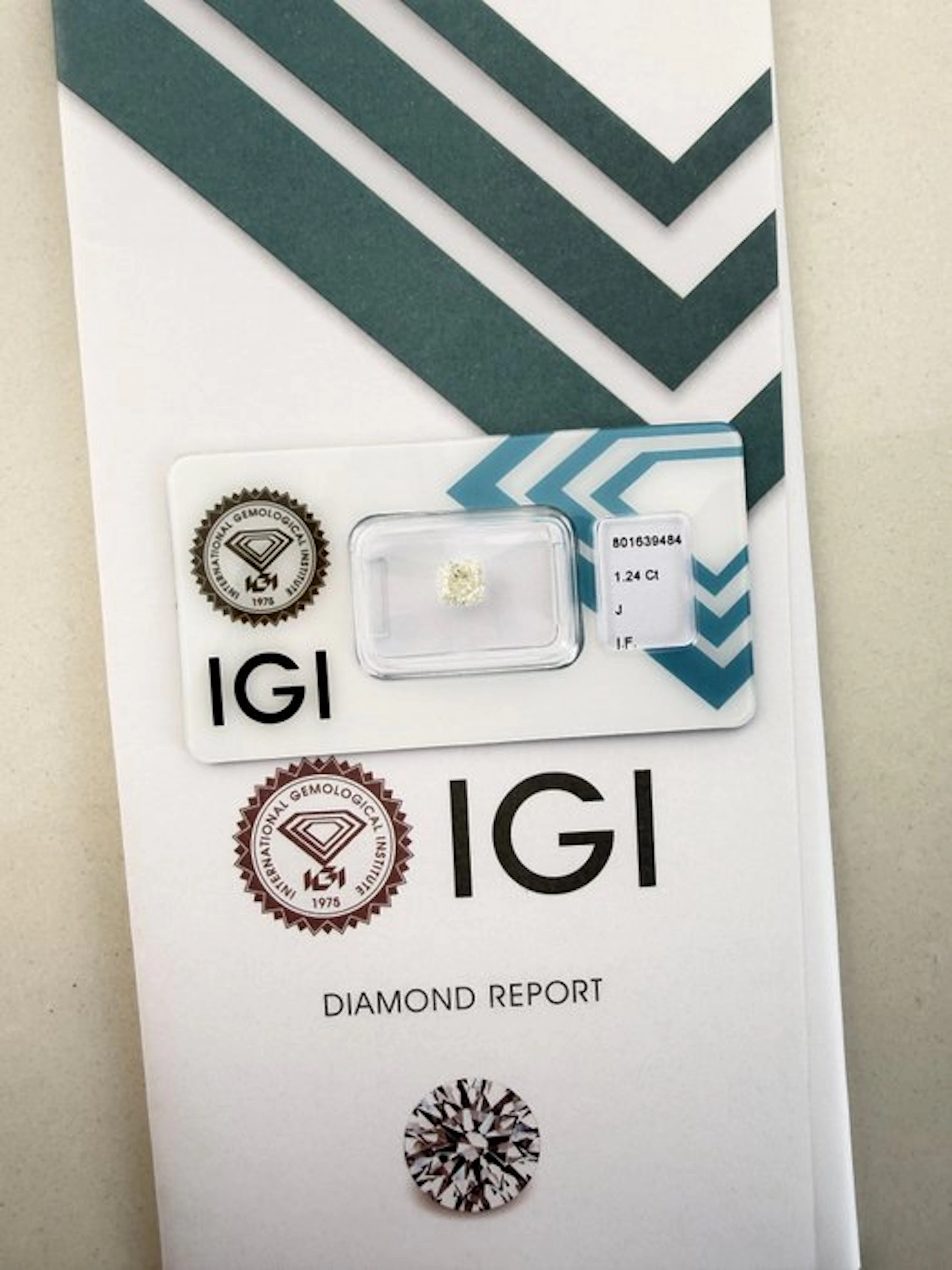 No reserve price - 1 pcs Diamond (Natural) - 1.24 ct...