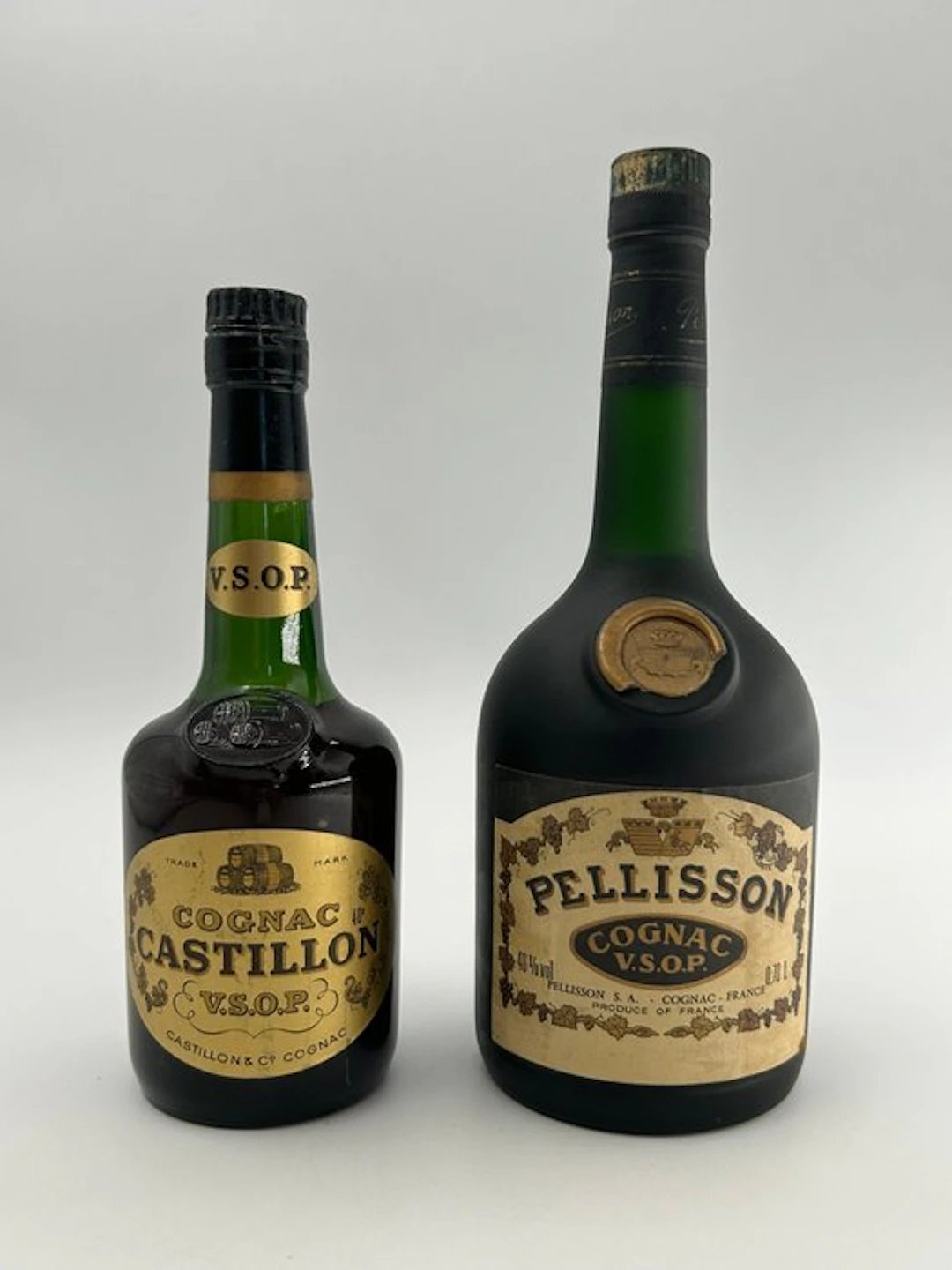 Pellisson, Castillon - VSOP - b. 1970s - 70cl, 37.5cl - 2 bottles