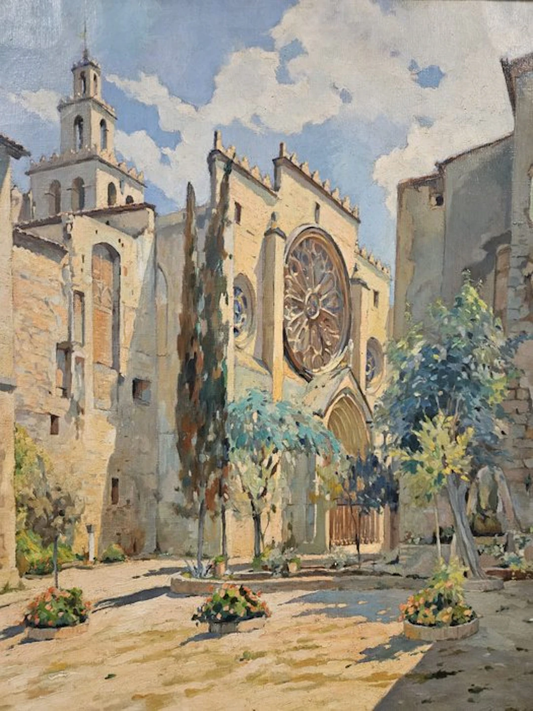 Spanish school (XX) - Luz en la Catedral (Monasterio de Sant Cugat)