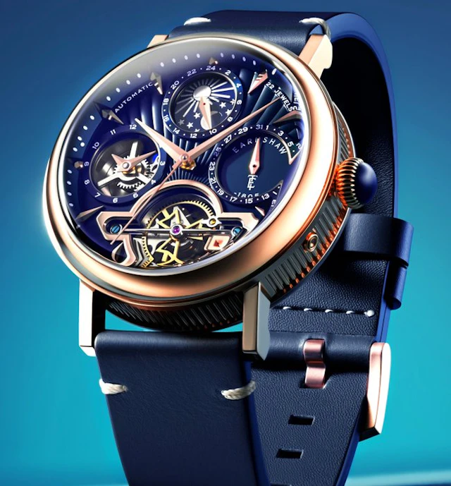 Thomas Earnshaw - Automatic - Moon / Sun - Gold - Dual...