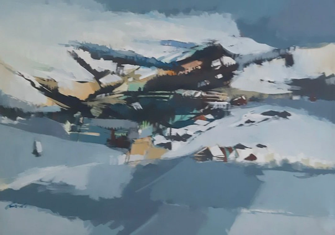 Gianluigi Lizioli (1929 - 2010) - Neve a Corvara