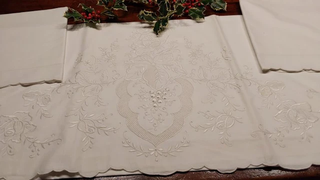 Bed sheet (3) - 270 cm - 240 cm - Ancient trousseaus