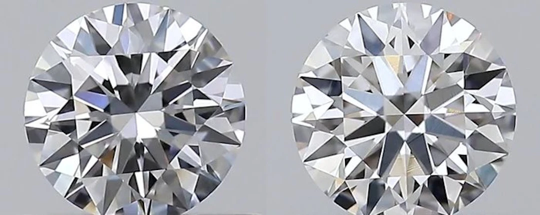 2 pcs Diamond (Natural) - 0.60 ct - Round - D...