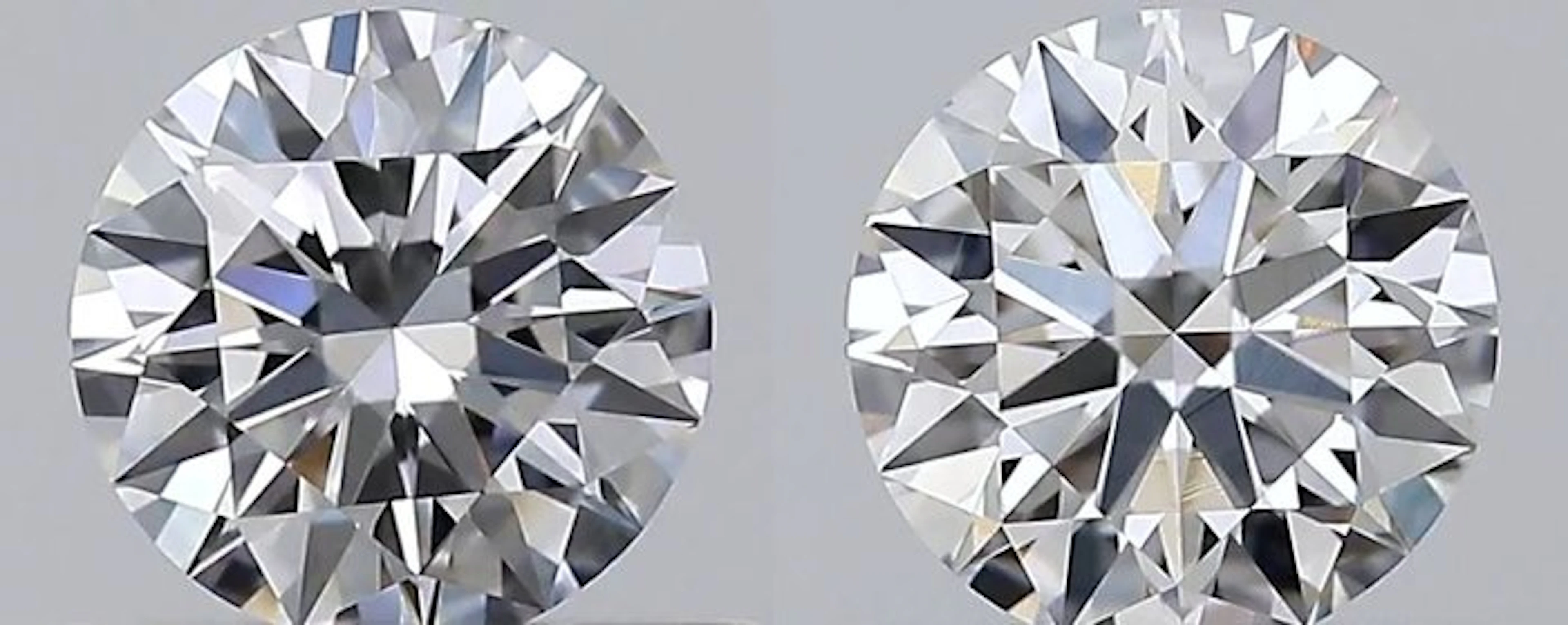 2 pcs Diamond (Natural) - 0.60 ct - Round - D...