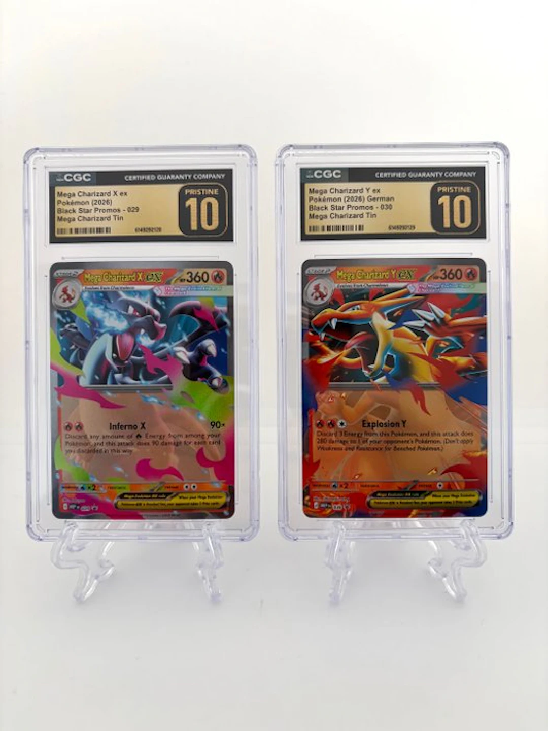 Pokémon - 2 Graded card - Mega Charizard X ex & Mega...
