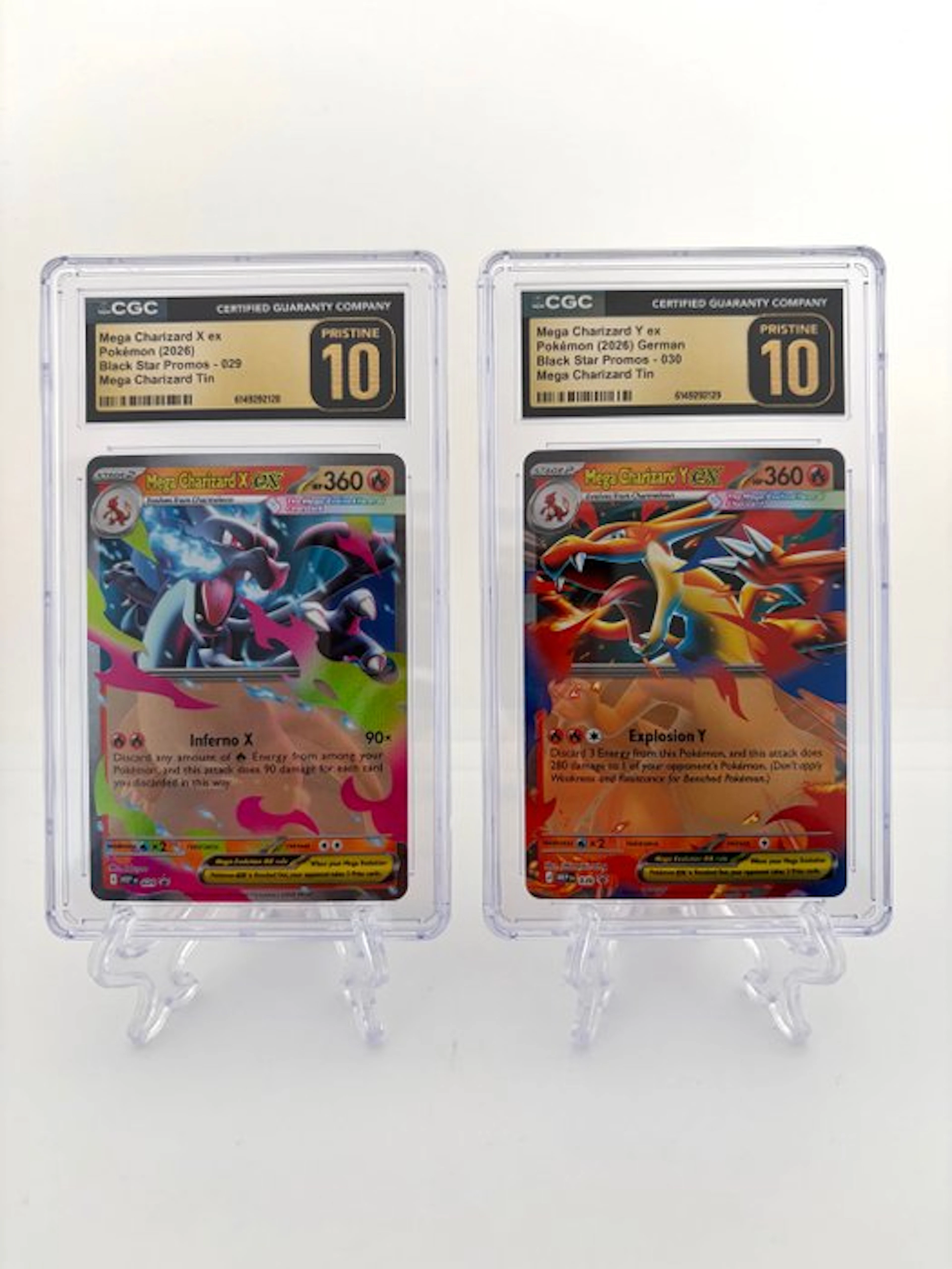 Pokémon - 2 Graded card - Mega Charizard X ex & Mega...