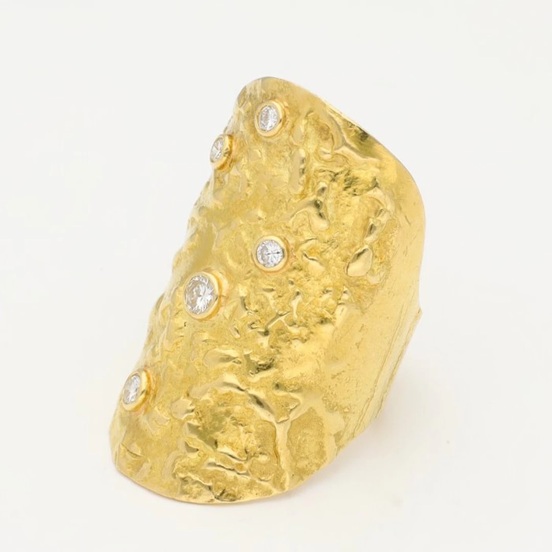 Ring - 18 kt. Yellow gold Diamond (Natural)