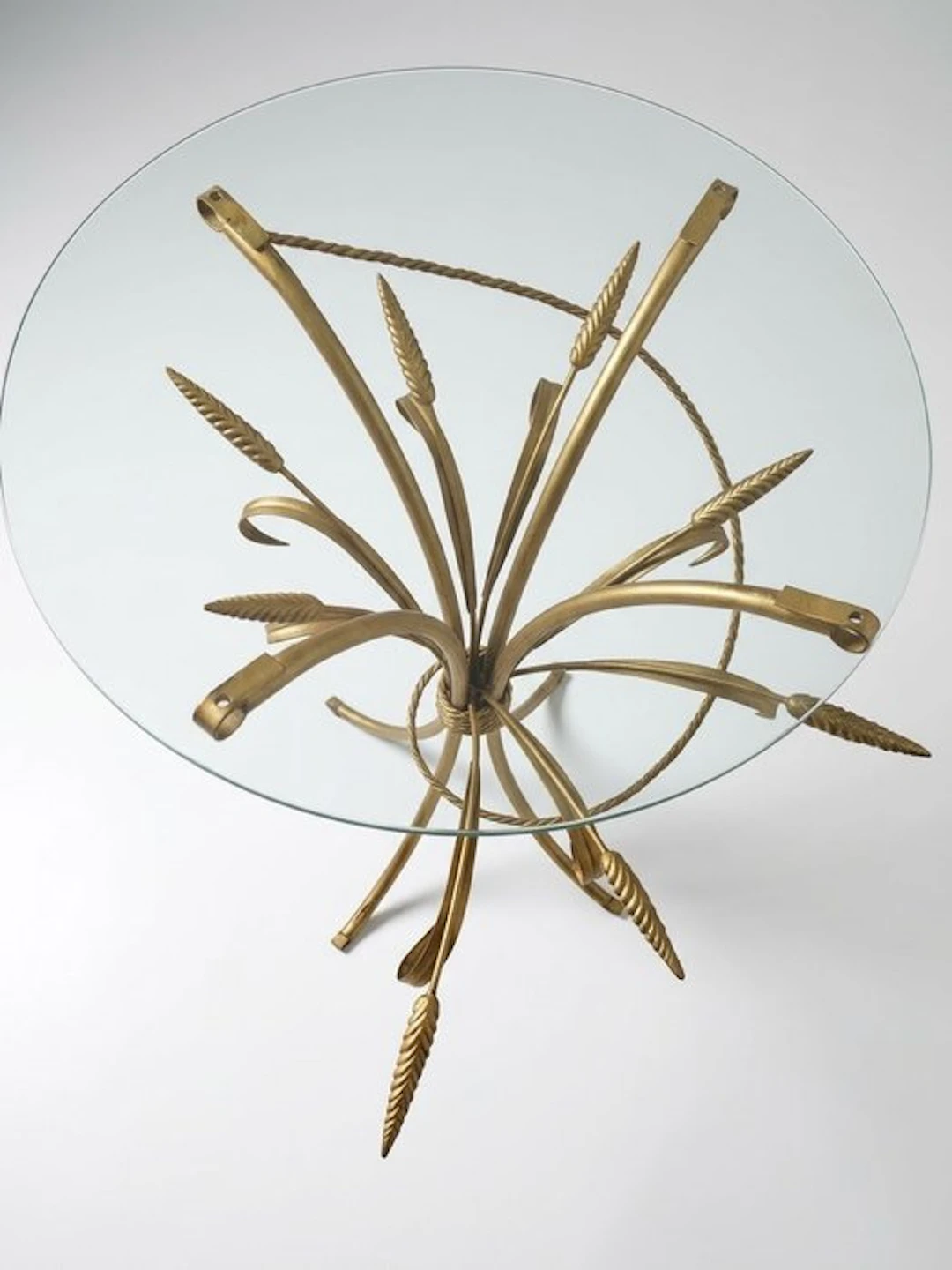 Centre table - Stained glass, Wrought iron - Sheaf of Wheat