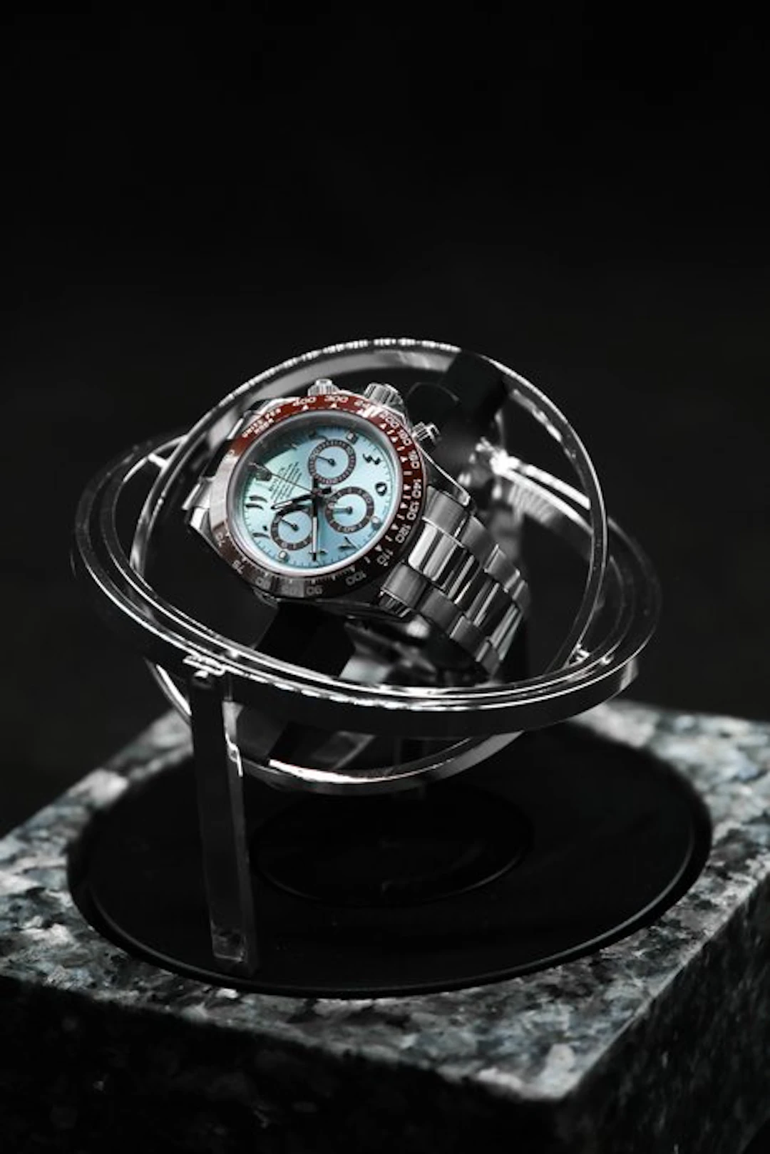 The Voyager I by Elbrus Horology - Granite Watch Winder...