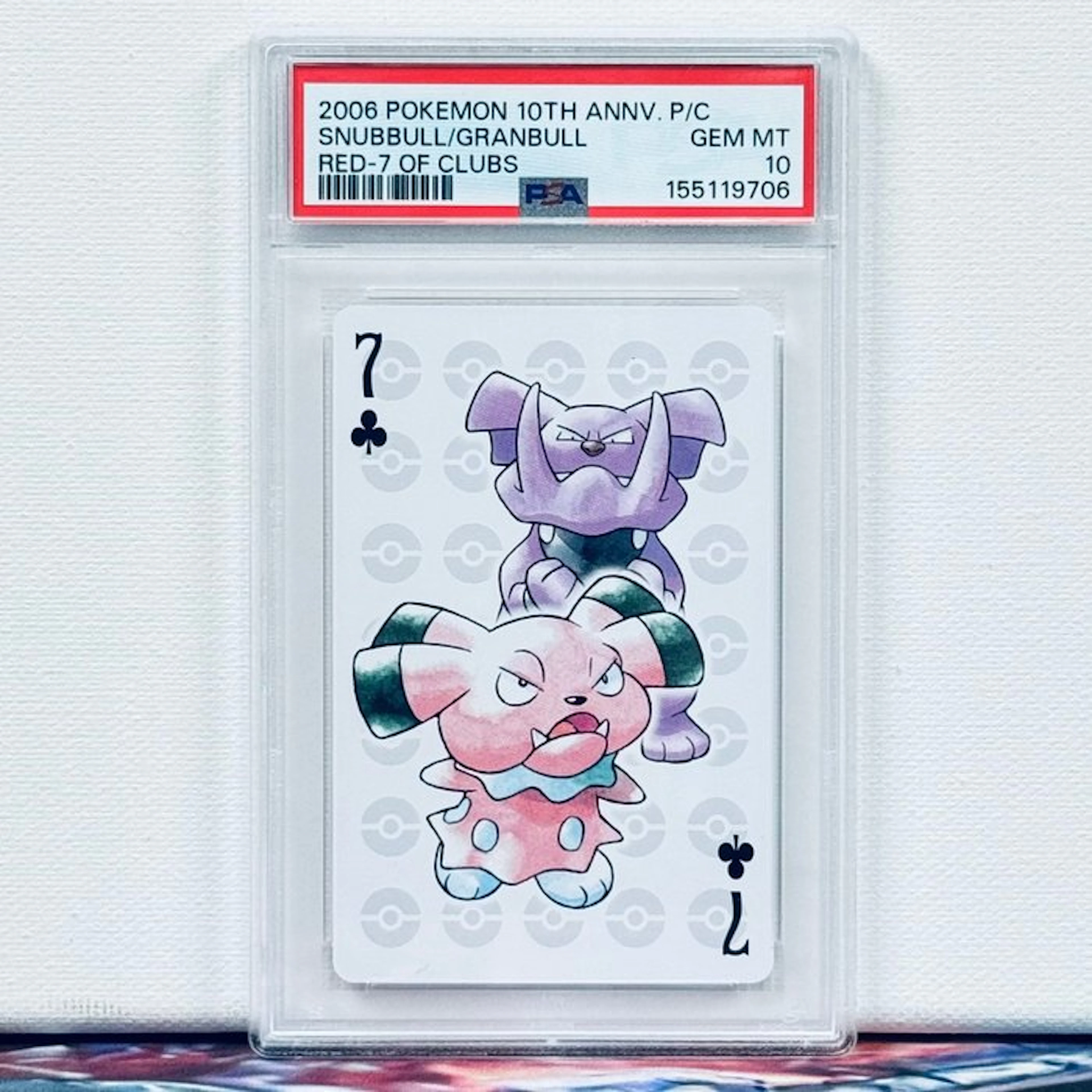Pokémon Graded card - Snubbull/Granbull 2006 Pokemon 10th Annv