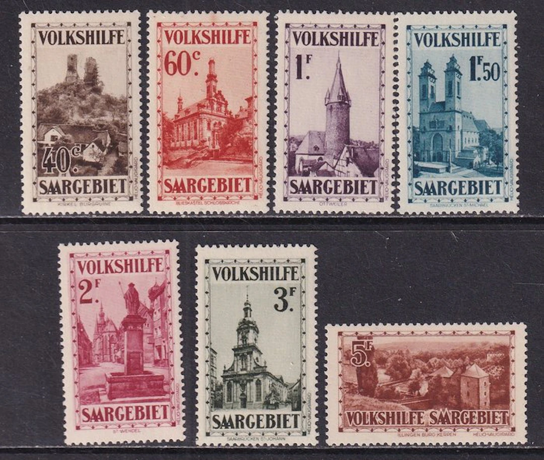Territory of the Saar Basin 1932 - Volkshilfe: Castles and Churches