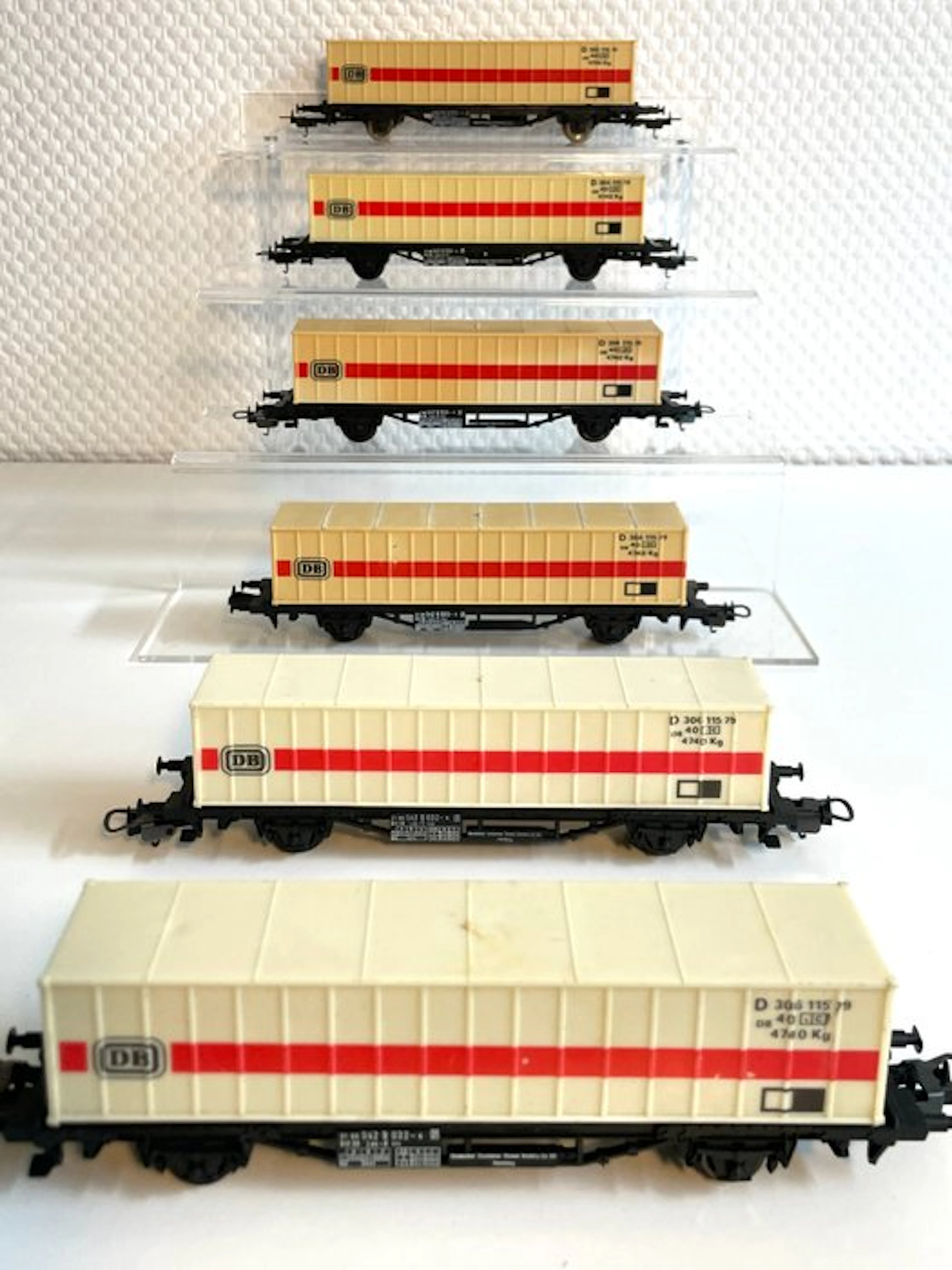 Lima H0 - Model train freight wagon set (6) - Set of 6 container trucks - DB