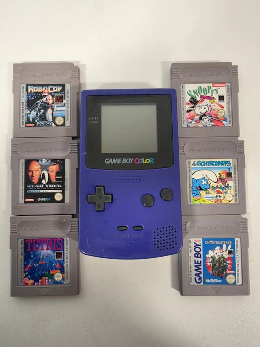 Nintendo - Gameboy Color - Game Boy Color Purple & 6 Game...