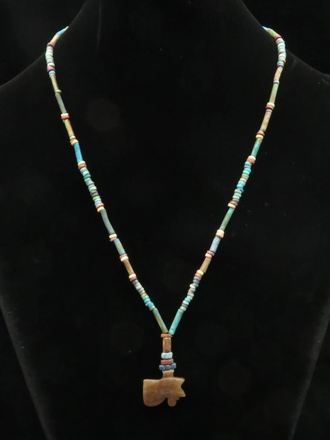 Ancient Egyptian Necklace made of Faience Mummy beads...