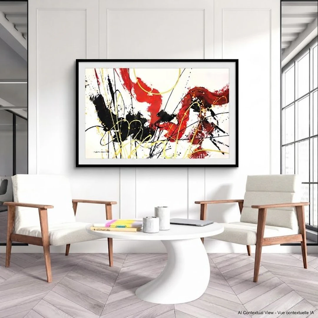 Dam Domido - Flying gold - 160 x 90 cm - white background
