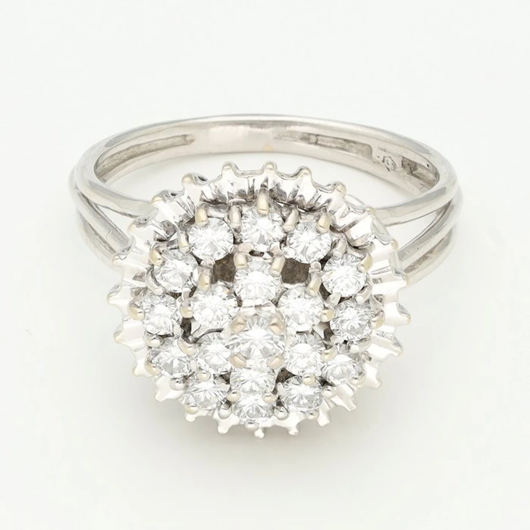 Ring - 18 kt. White gold Diamond (Natural)