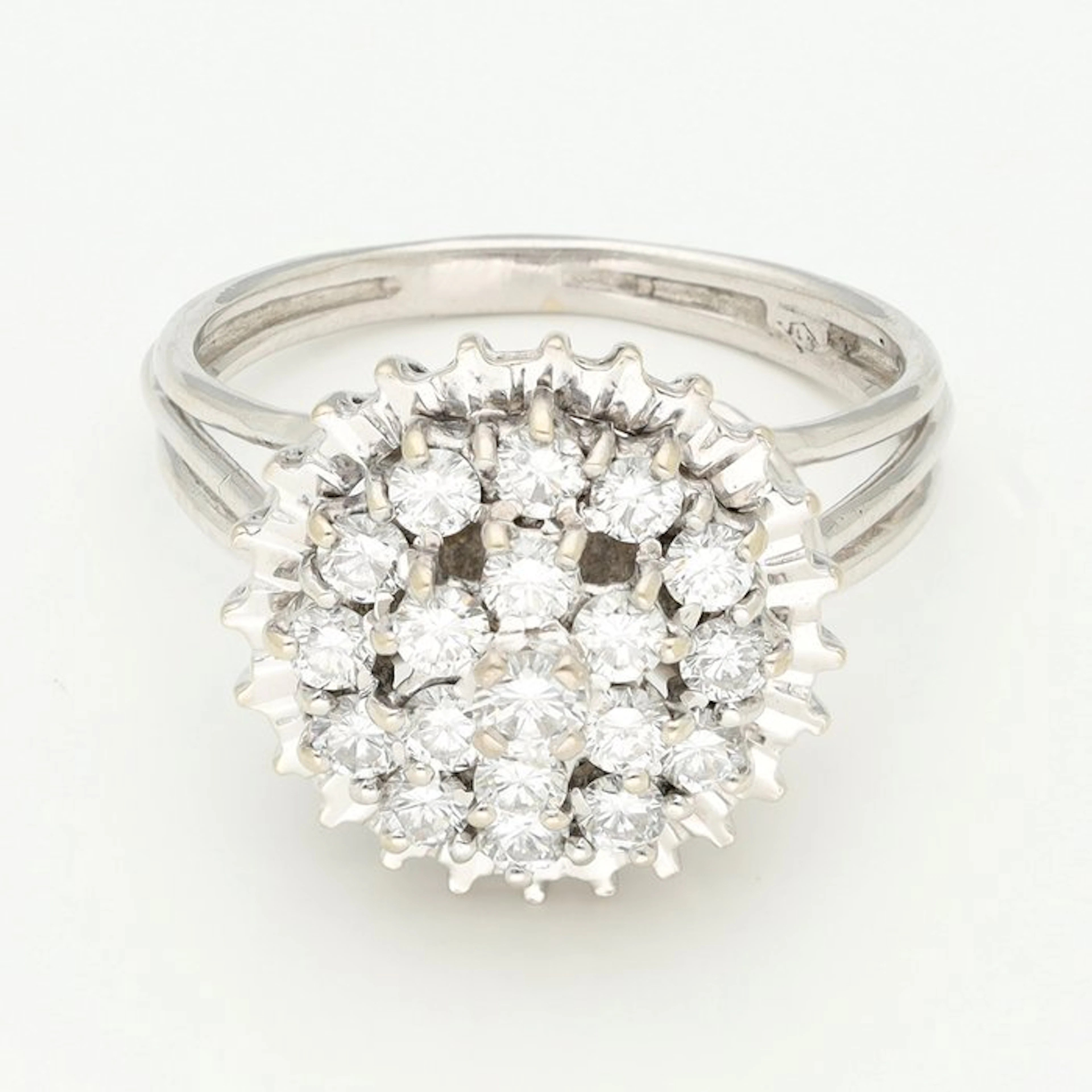 Ring - 18 kt. White gold Diamond (Natural)