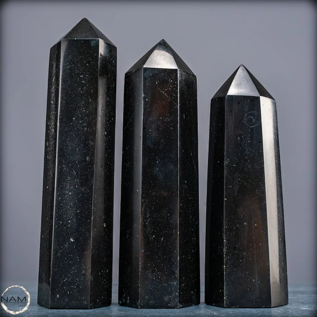 Exclusive Black Tourmaline Obelisk Set – Powerful...