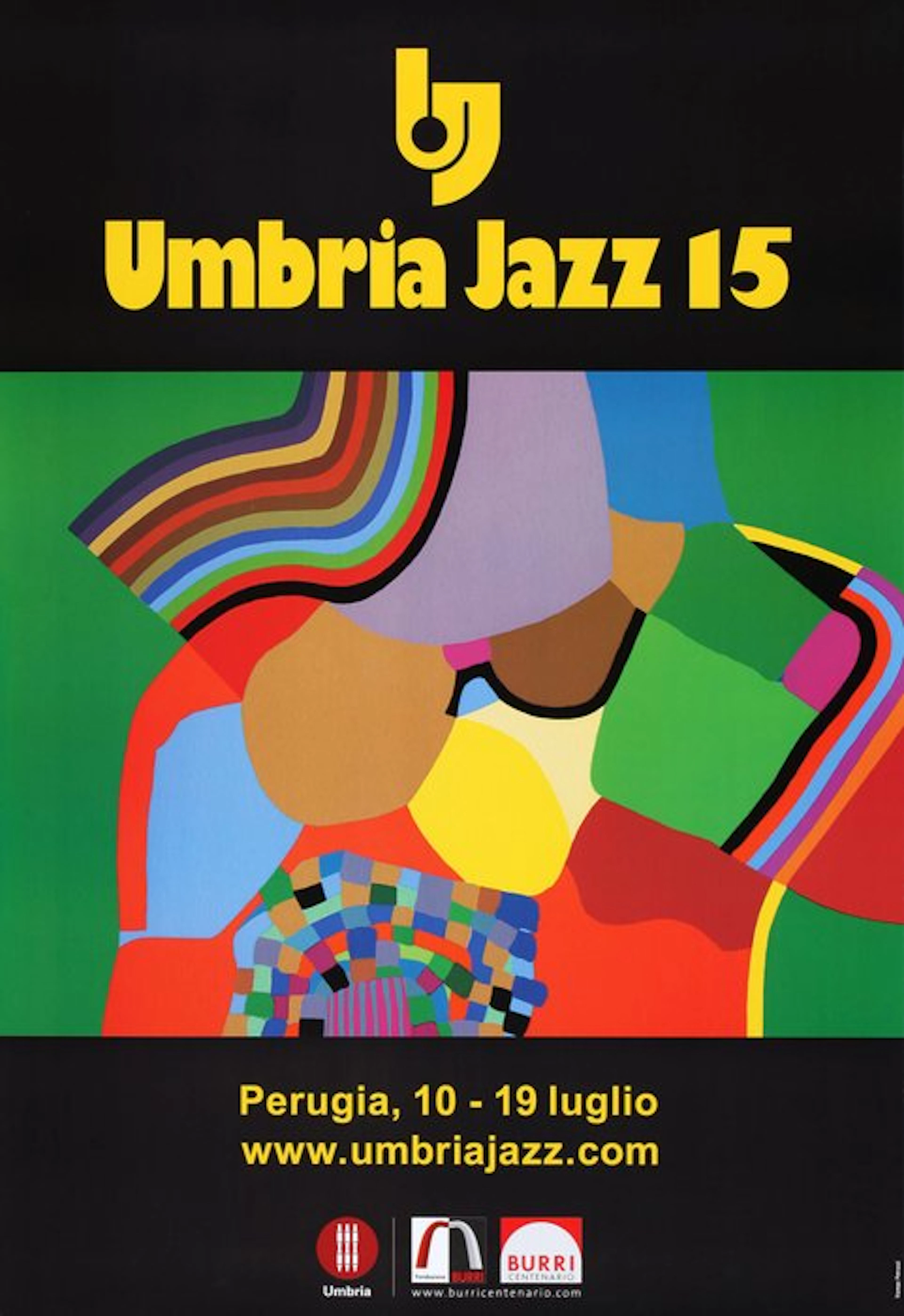 Alberto Burri - Umbria Jazz 15 – Manifesto originale ufficiale - 2010s